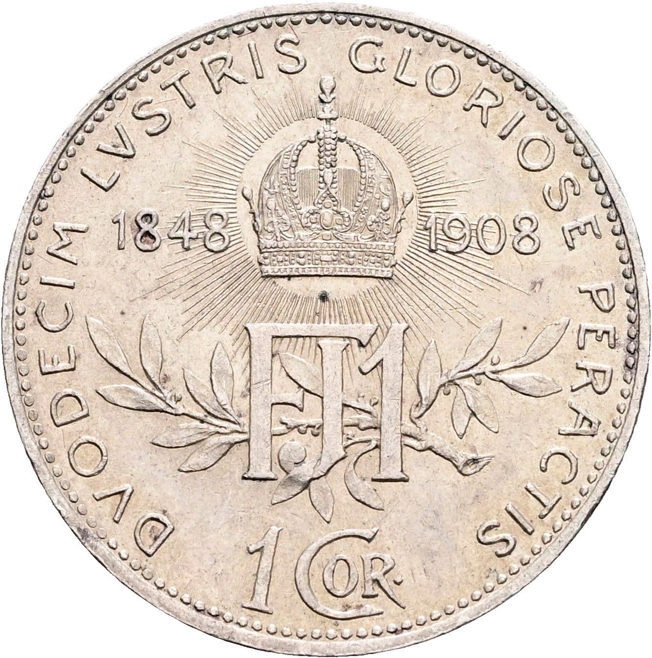 1 Krone Franz Joseph I. 1848-1916 1908 – Rückseite