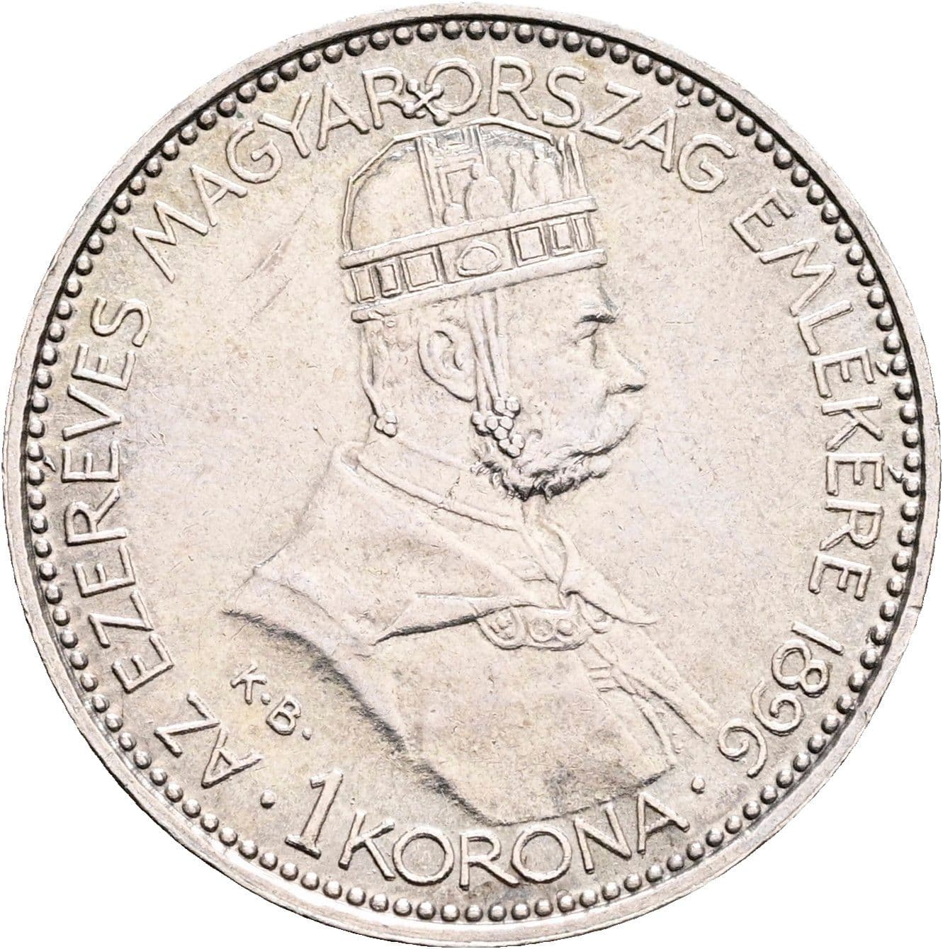 1 Korona Franz Joseph I. 1848-1916 1896 KB – Vorderseite