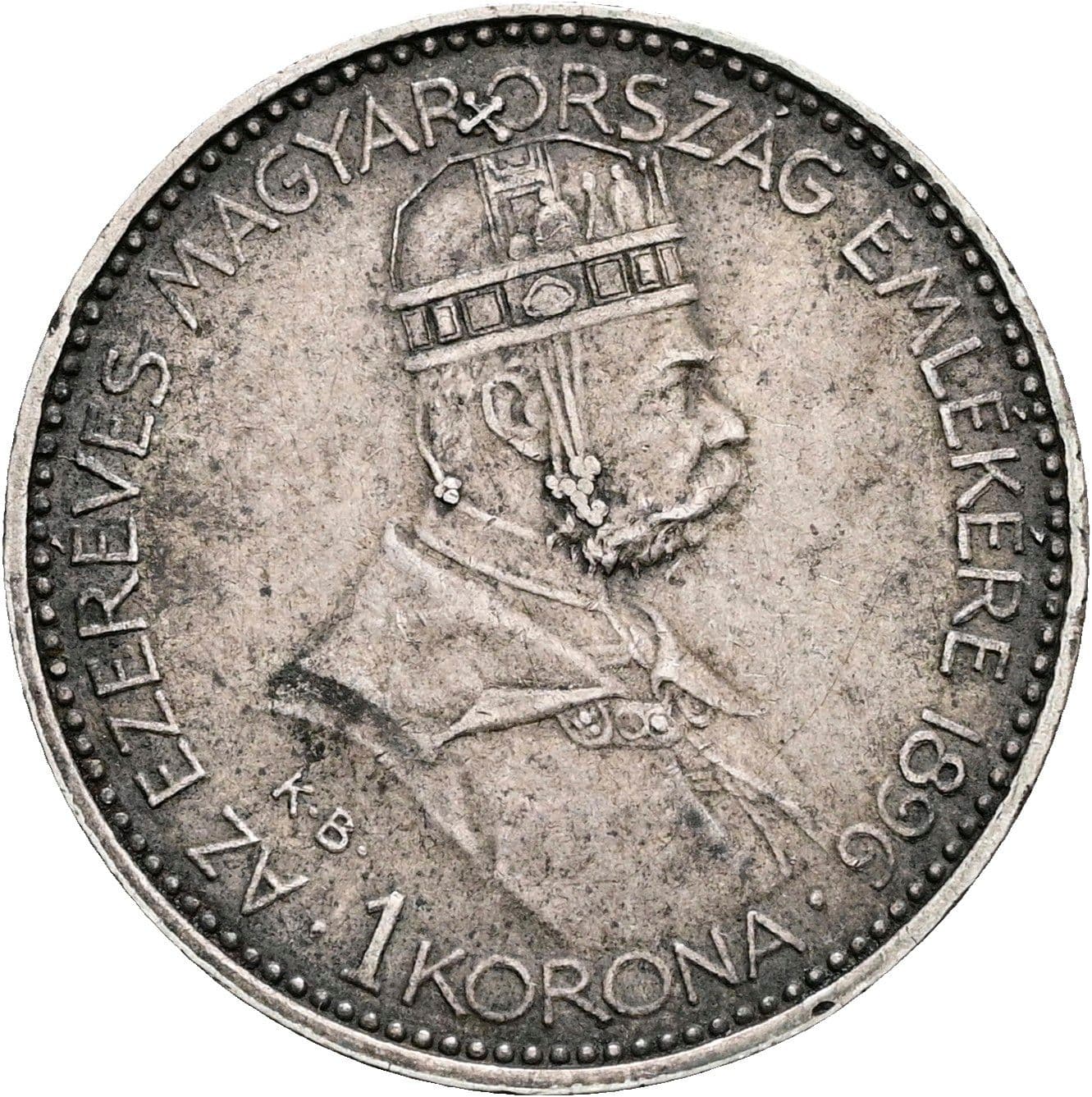 1 Korona Franz Joseph I. 1848-1916 1896 KB – Vorderseite