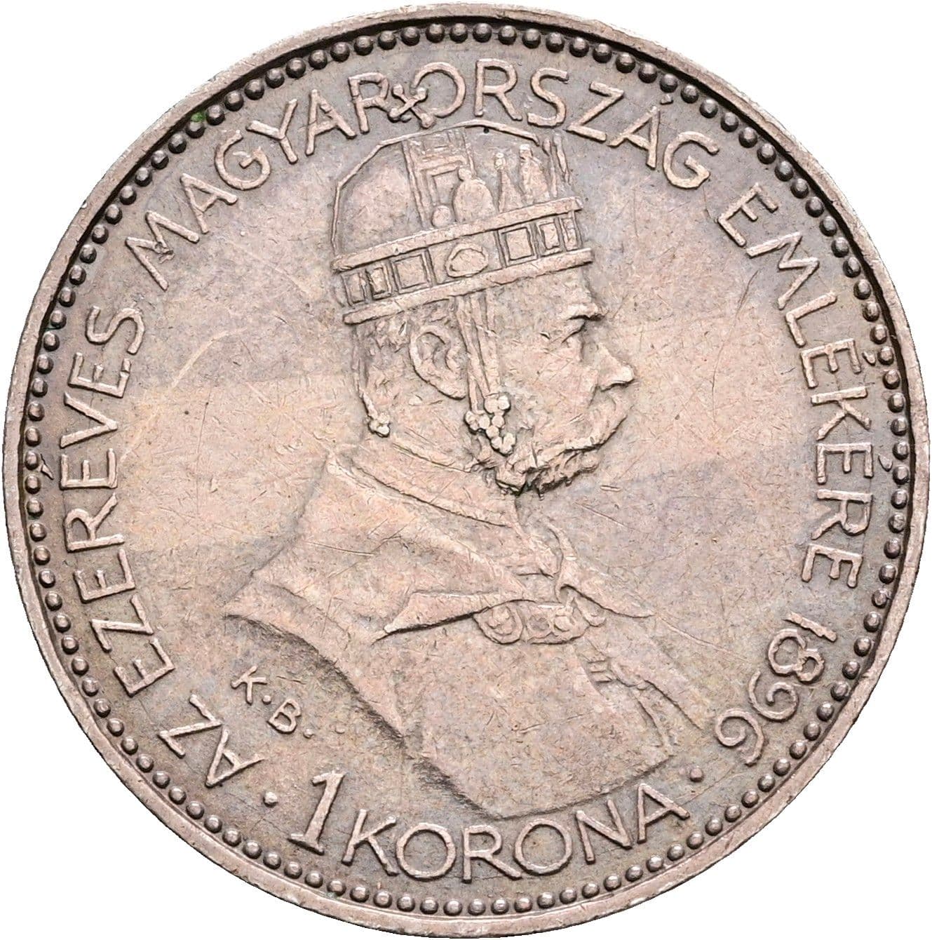 1 Korona Franz Joseph I. 1848-1916 1896 KB – Vorderseite