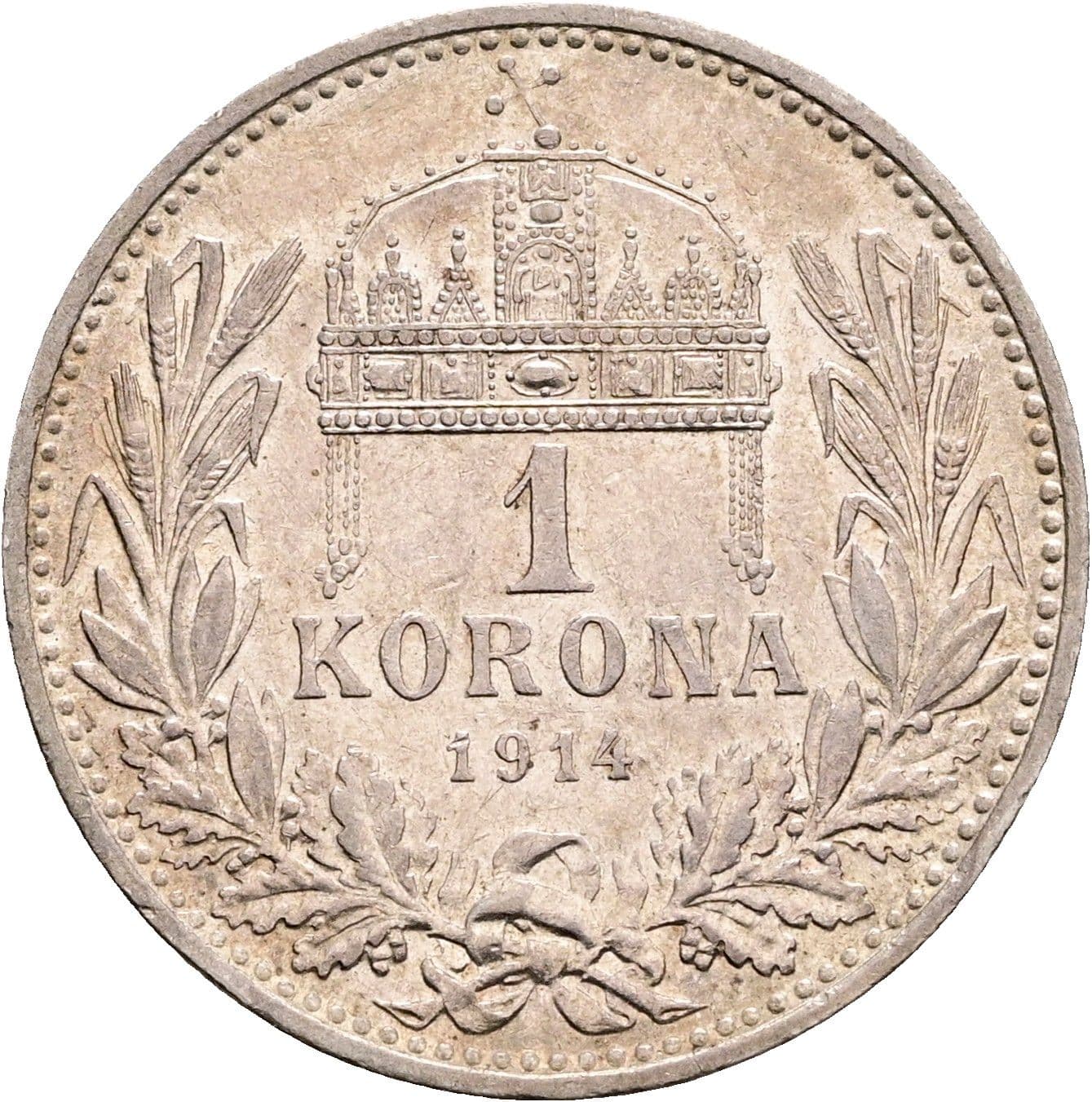 1 Korona Franz Joseph I. 1848-1916 1914 KB – Rückseite