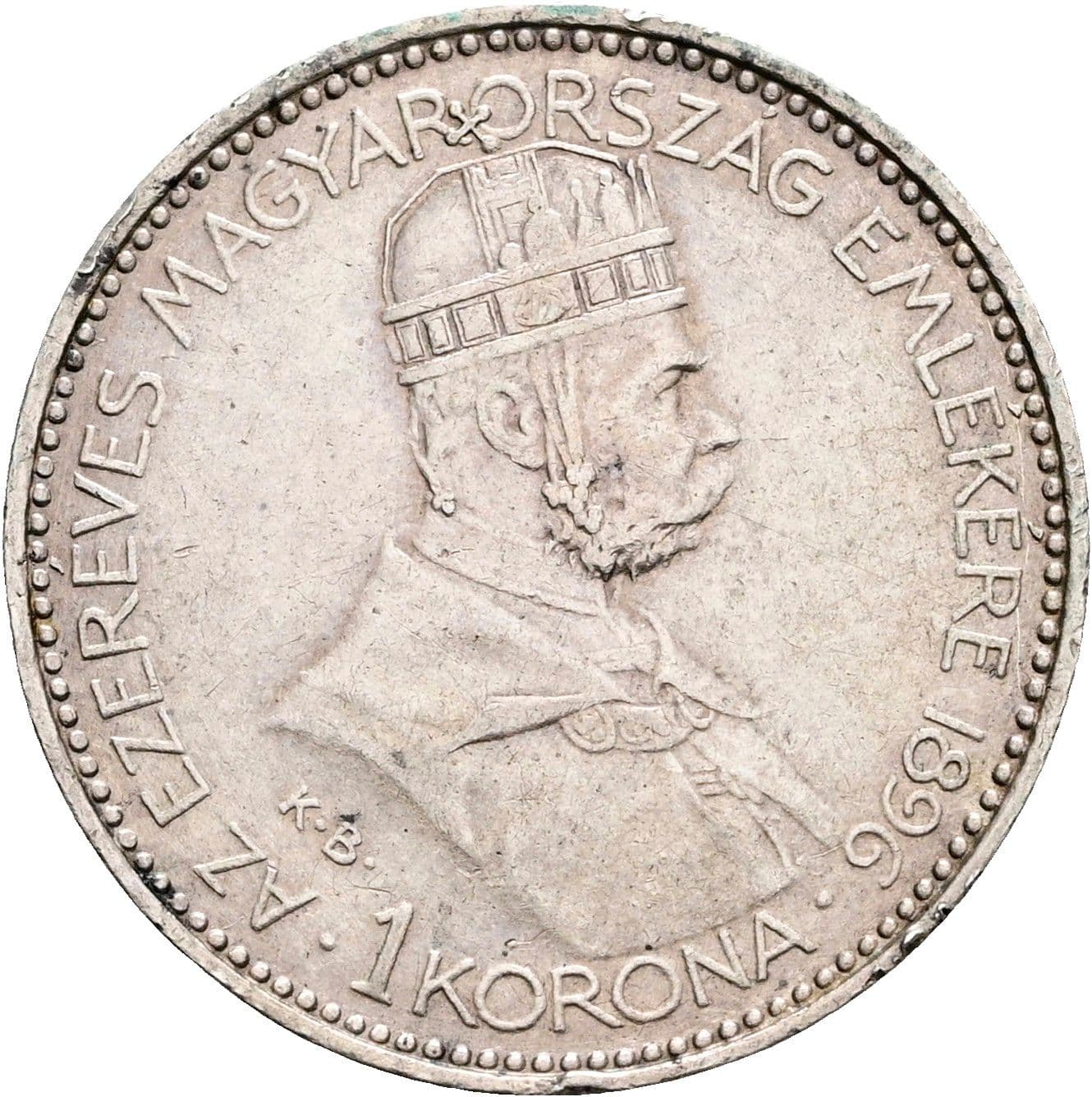 1 Korona Franz Joseph I. 1848-1916 1896 KB – Vorderseite