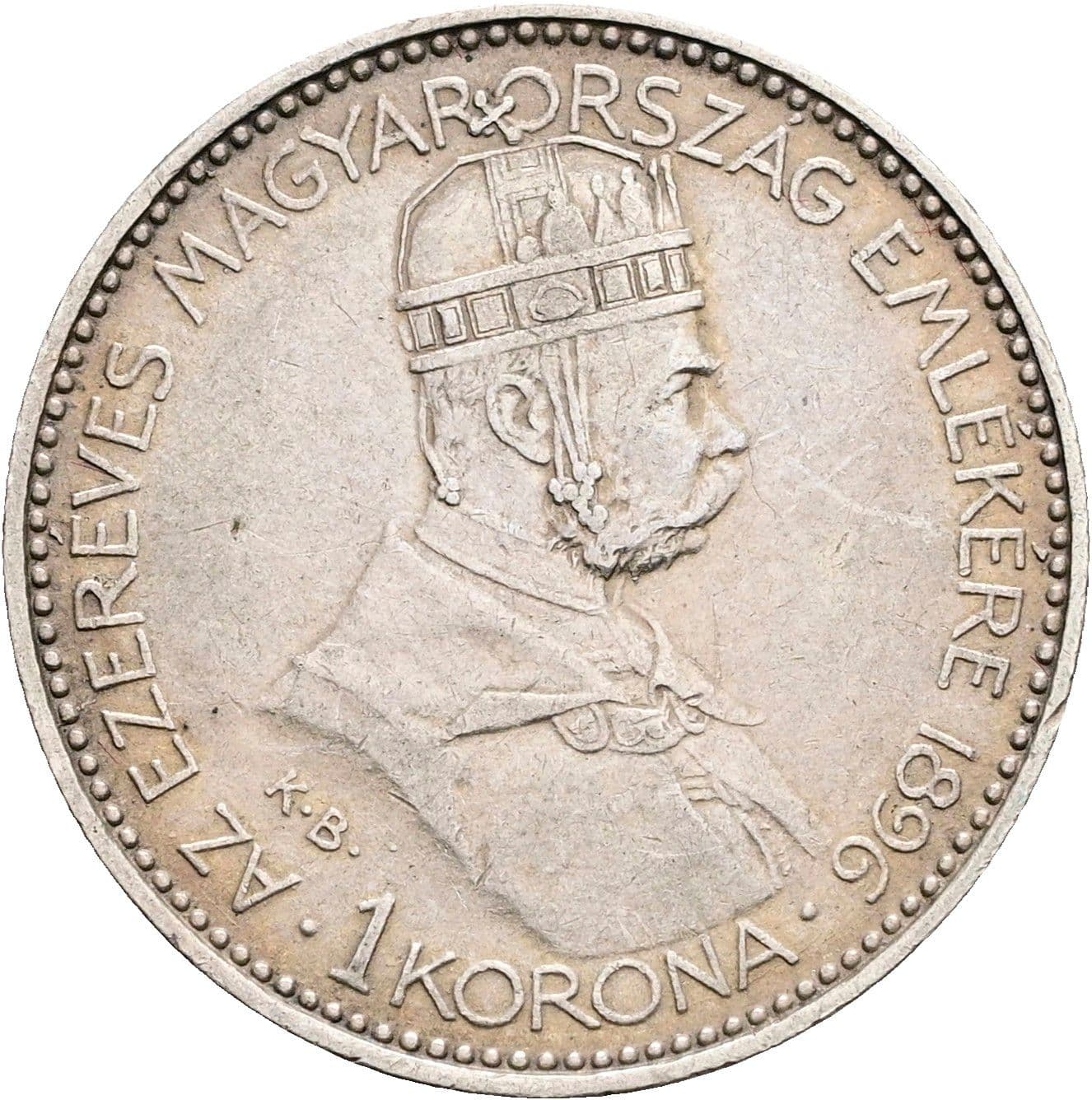 1 Korona Franz Joseph I. 1848-1916 1896 KB – Vorderseite