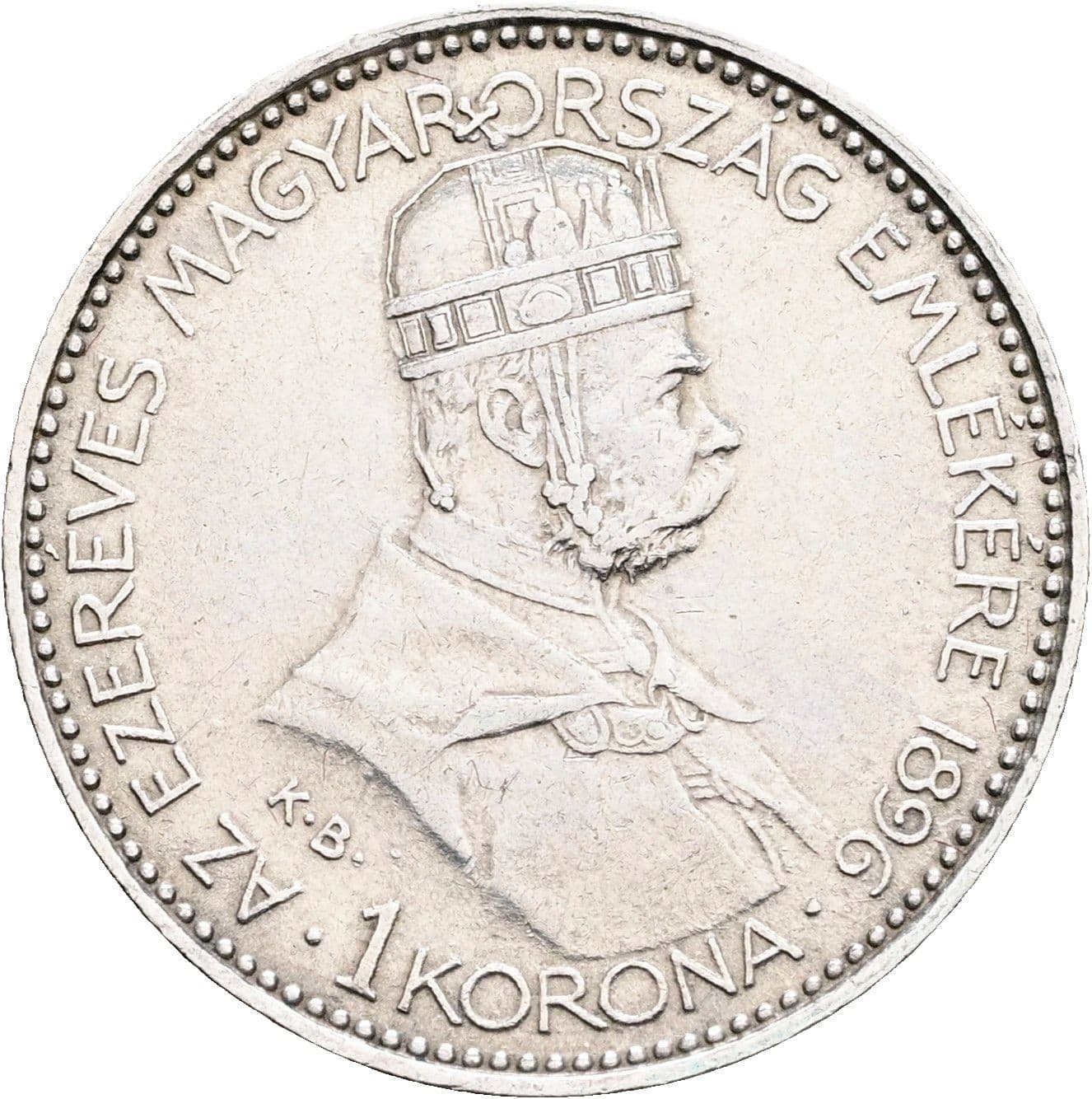 1 Korona Franz Joseph I. 1848-1916 1896 KB – Vorderseite