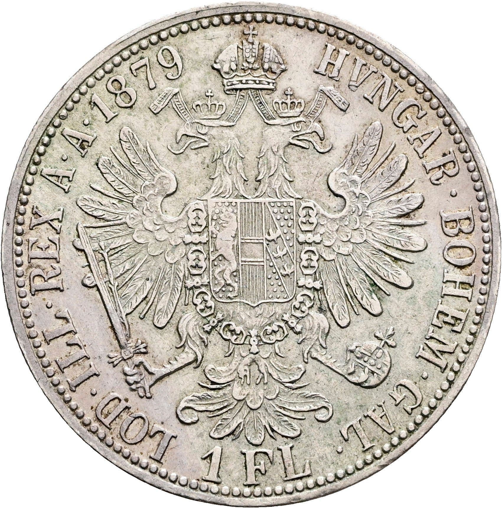 1 Gulden Franz Joseph I. 1848-1916 1879 – Rückseite
