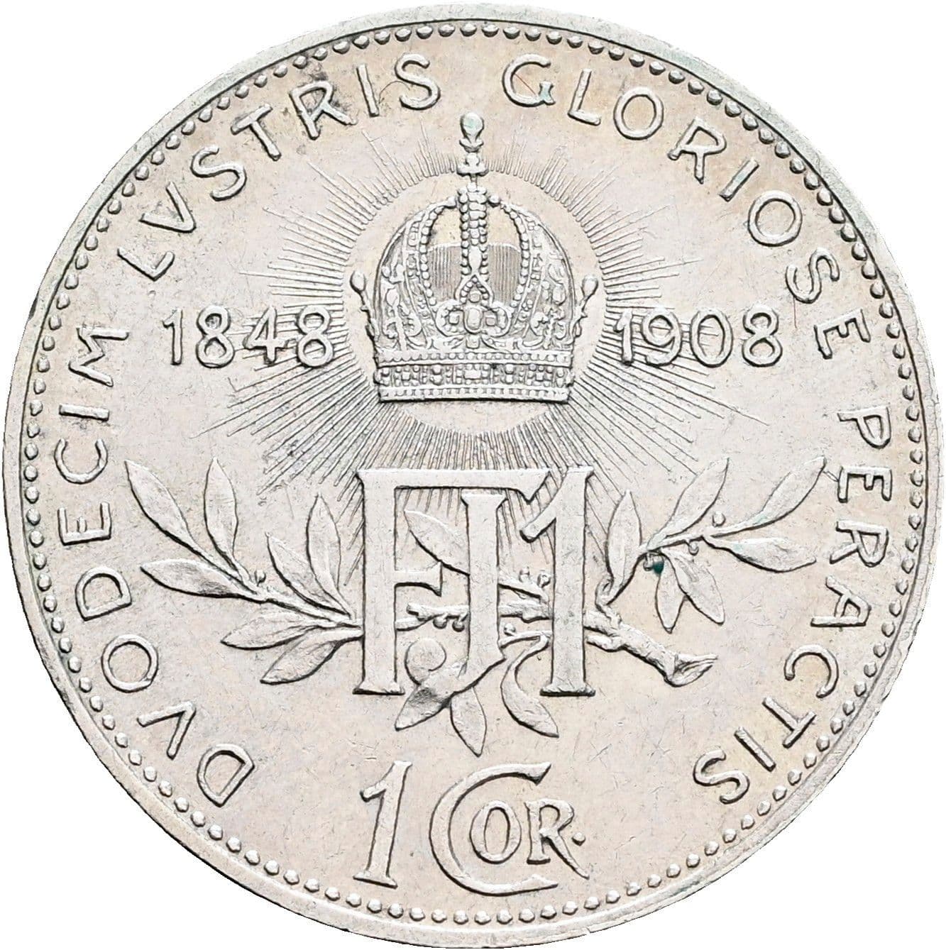 1 Krone Franz Joseph I. 1848-1916 1908 – Rückseite