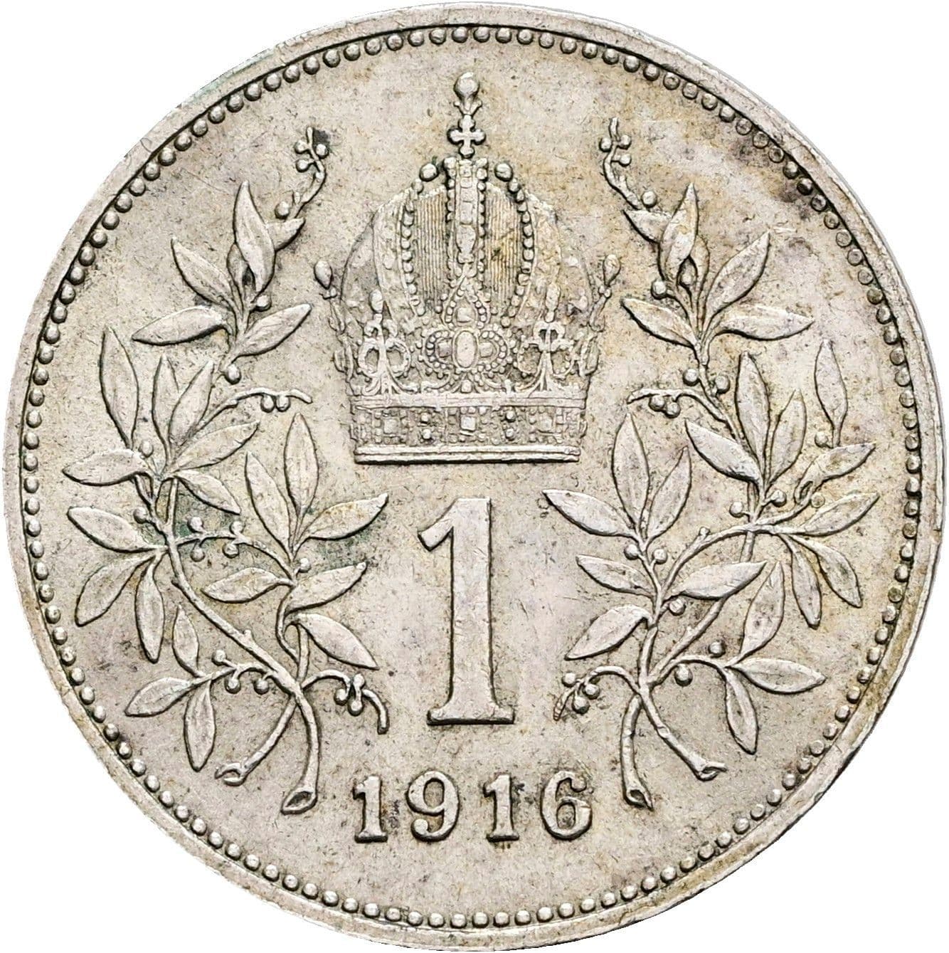 1 Krone Franz Joseph I. 1848-1916 1916 – Rückseite