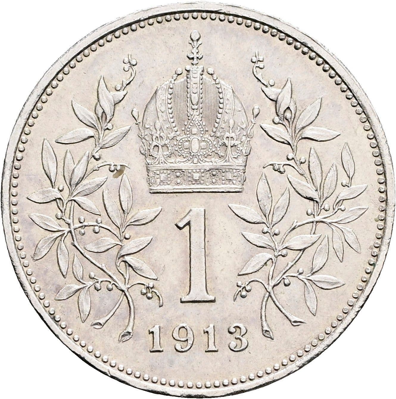 1 Krone Franz Joseph I. 1848-1916 1913 – Rückseite