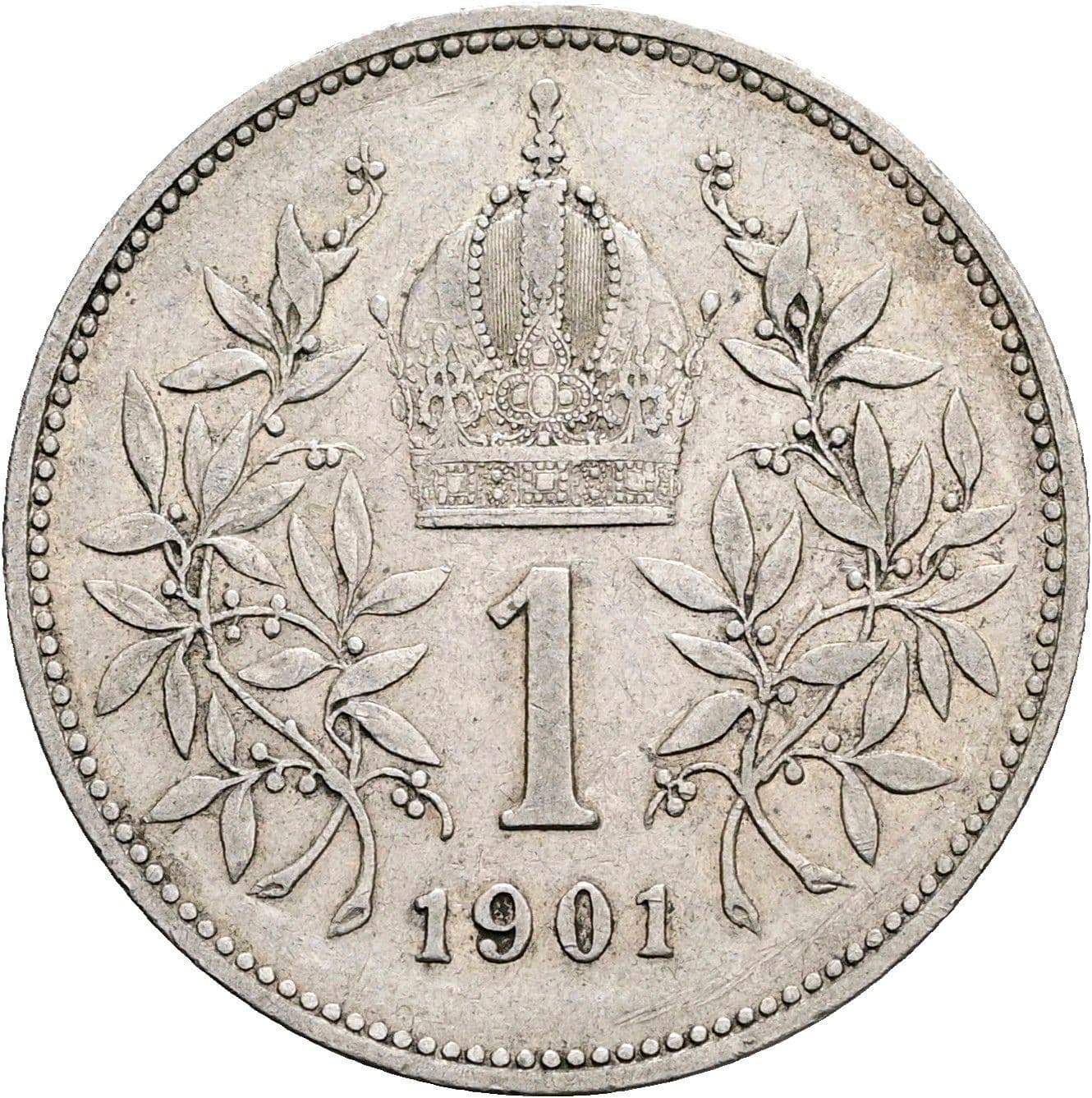 1 Krone Franz Joseph I. 1848-1916 1901 – Rückseite