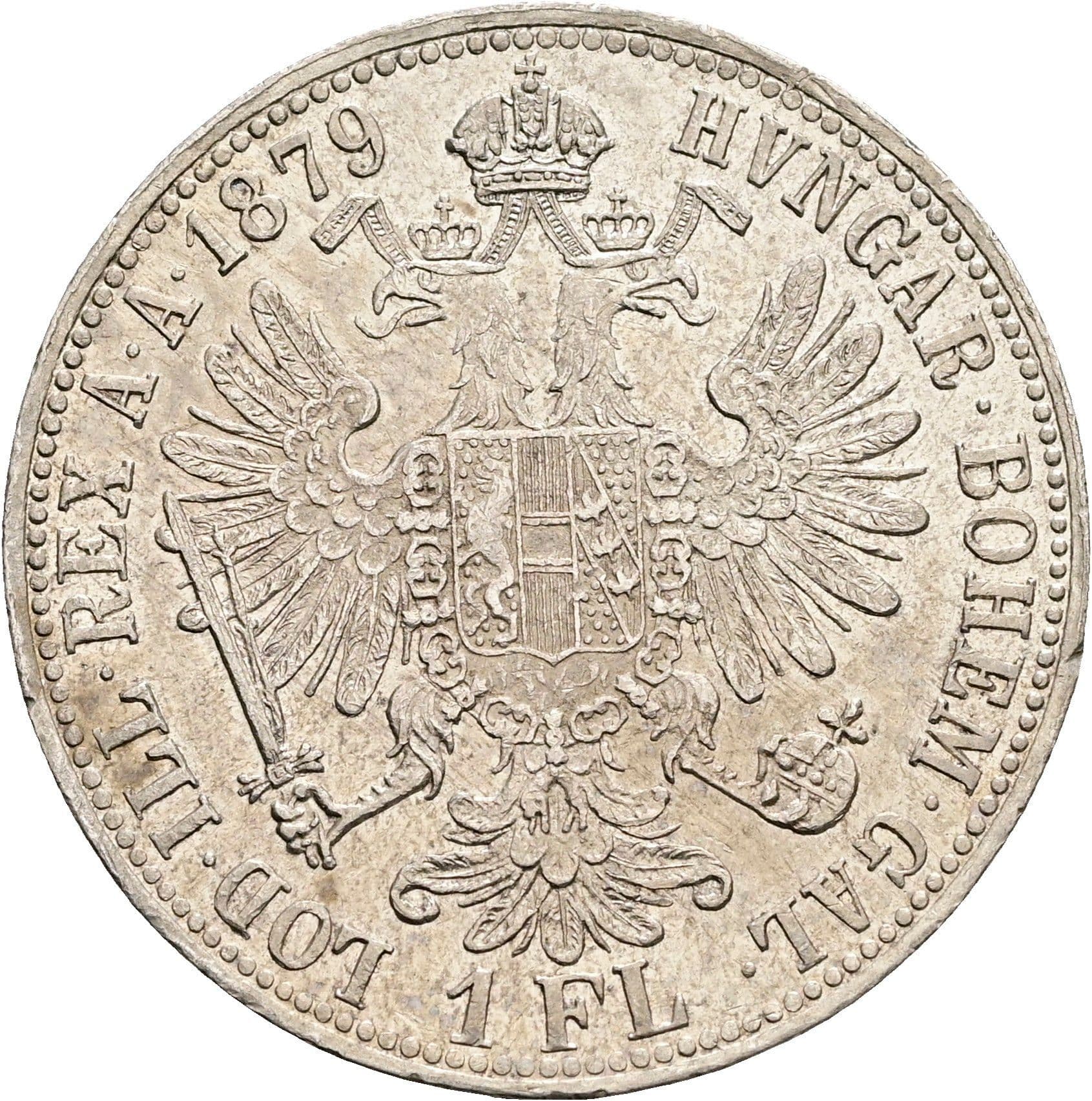 1 Gulden Franz Joseph I. 1848-1916 1879 – Rückseite
