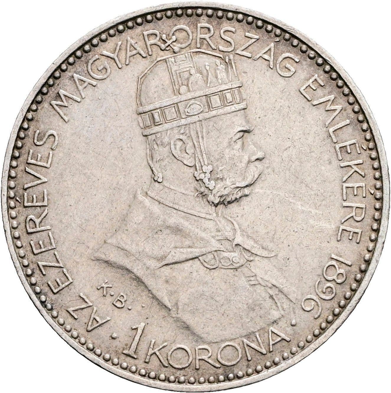1 Korona Franz Joseph I. 1848-1916 1896 KB – Vorderseite
