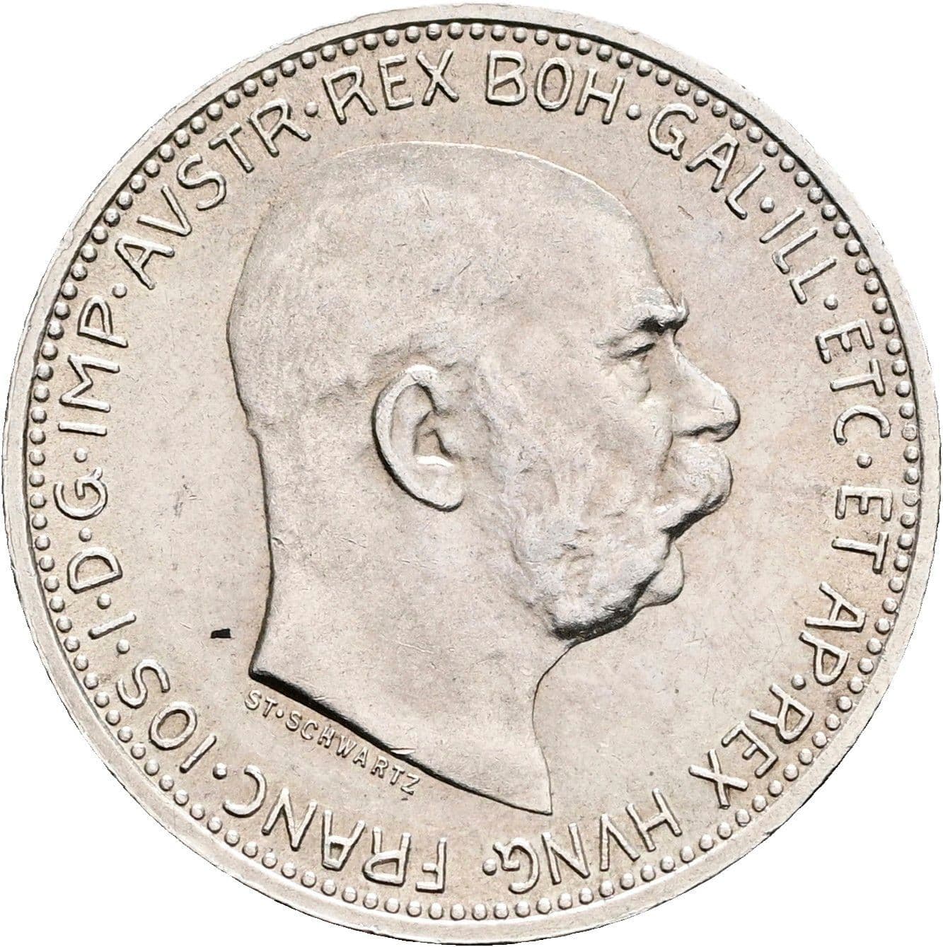 1 Krone Franz Joseph I. 1848-1916 1915 – Vorderseite