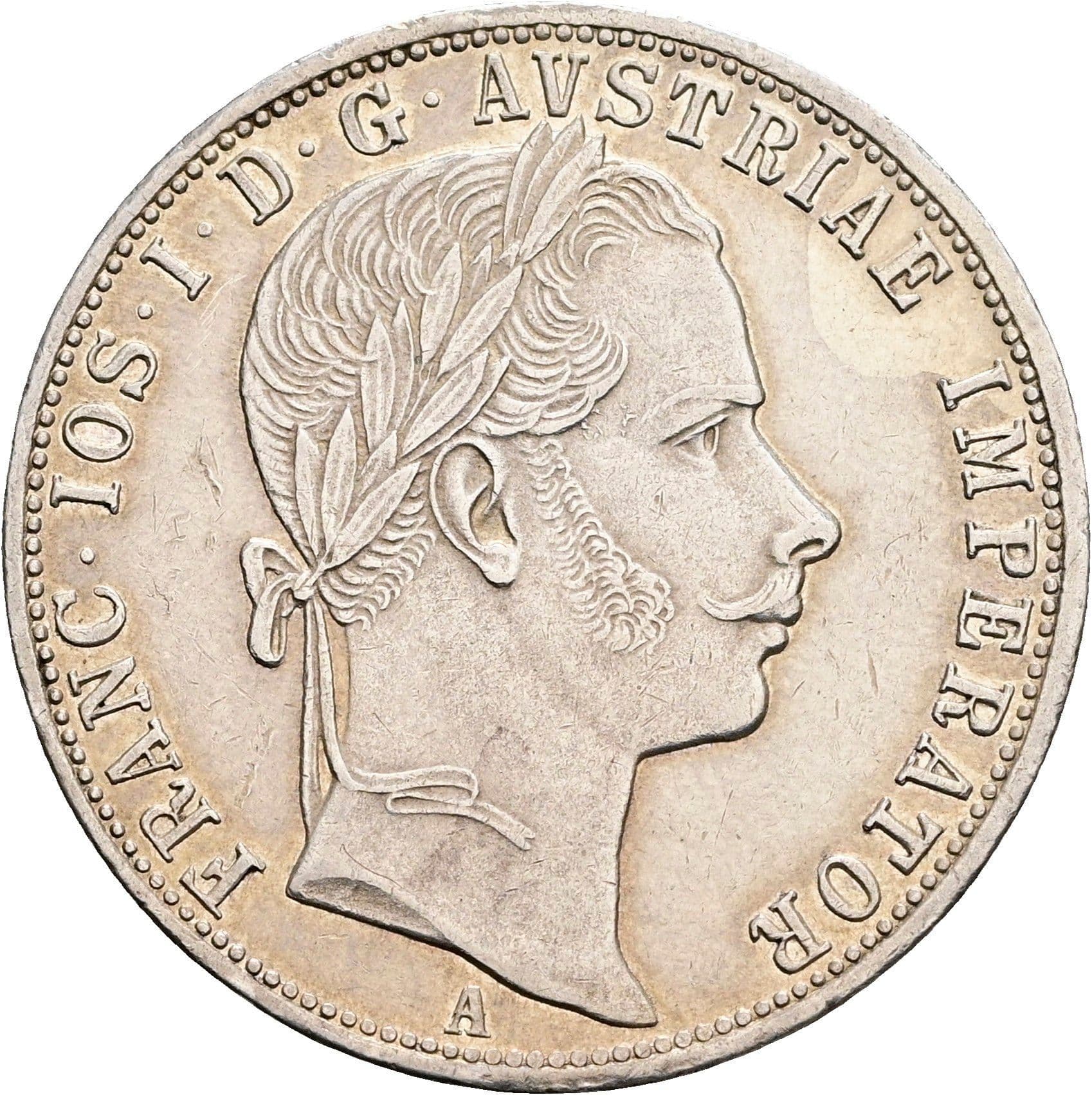 1 Gulden Franz Joseph I. 1848-1916 1860 A – Vorderseite