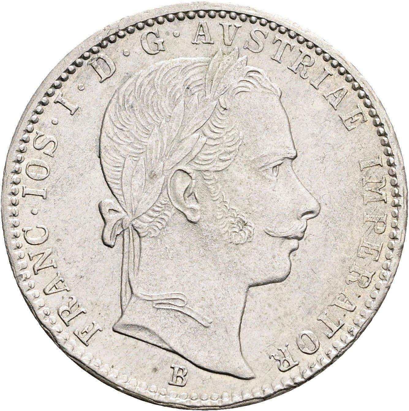 1/4 Gulden Franz Joseph I. 1848-1916 1859 B – Vorderseite