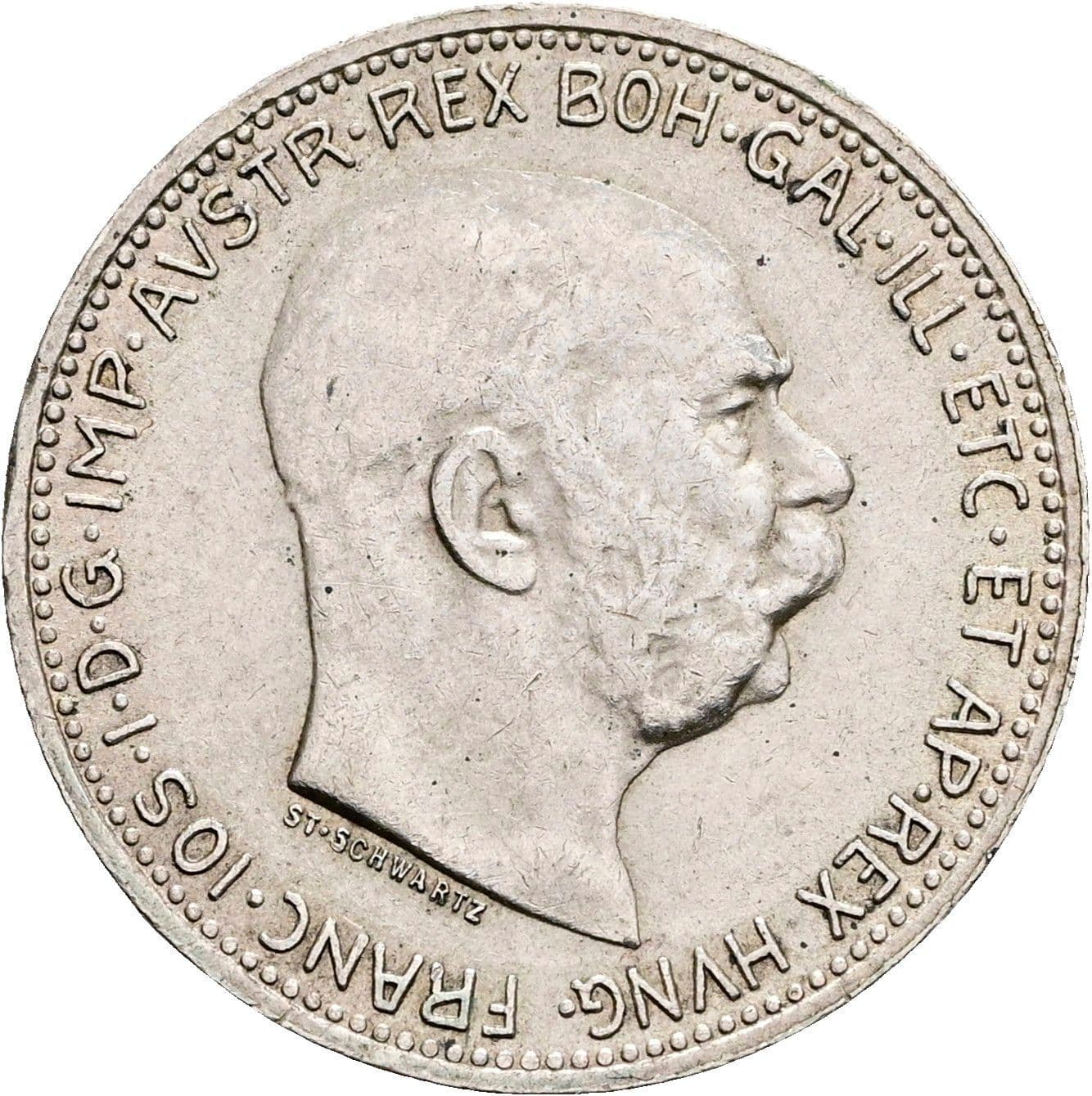 1 Krone Franz Joseph I. 1848-1916 1915 – Vorderseite