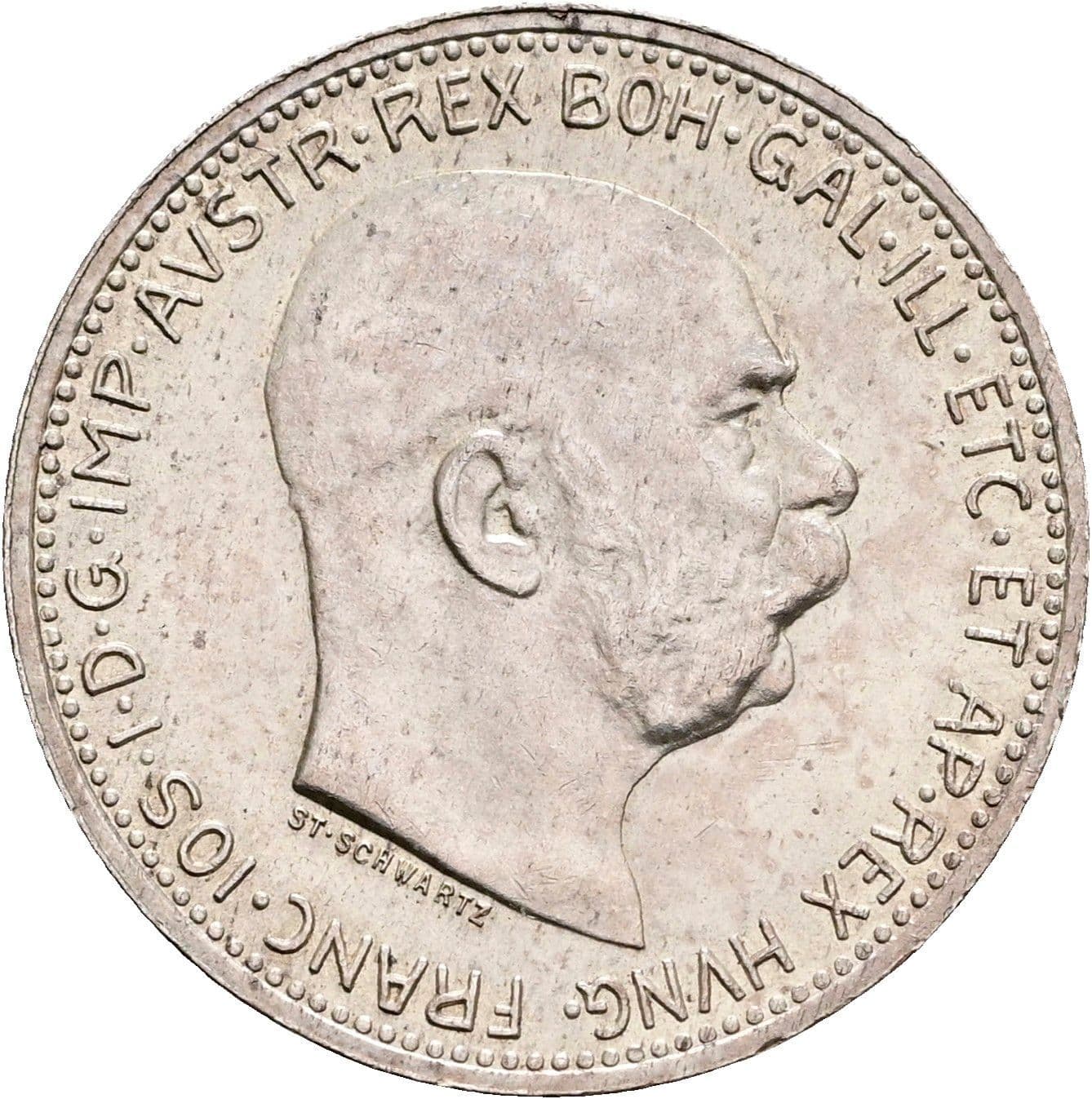 1 Krone Franz Joseph I. 1848-1916 1914 – Vorderseite