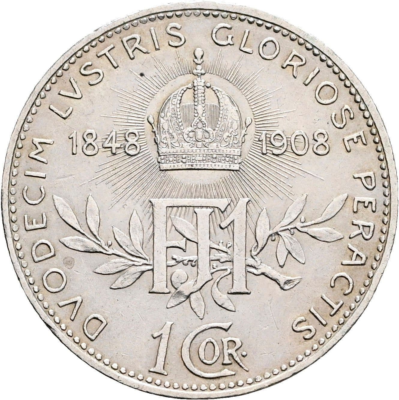 1 Krone Franz Joseph I. 1848-1916 1908 – Rückseite