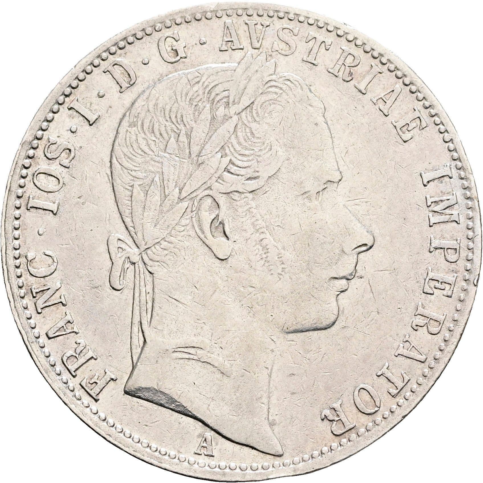 1 Gulden Franz Joseph I. 1848-1916 1861 A – Vorderseite