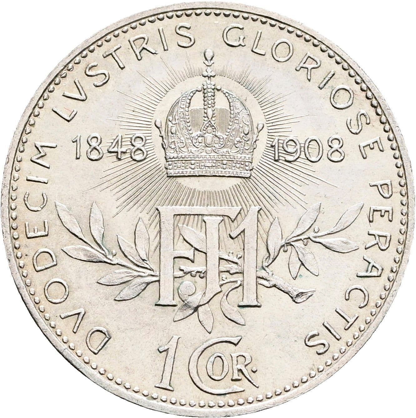 1 Krone Franz Joseph I. 1848-1916 1908 – Rückseite