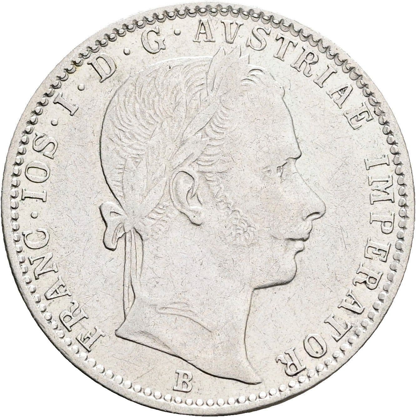 1/4 Gulden Franz Joseph I. 1848-1916 1859 B – Vorderseite