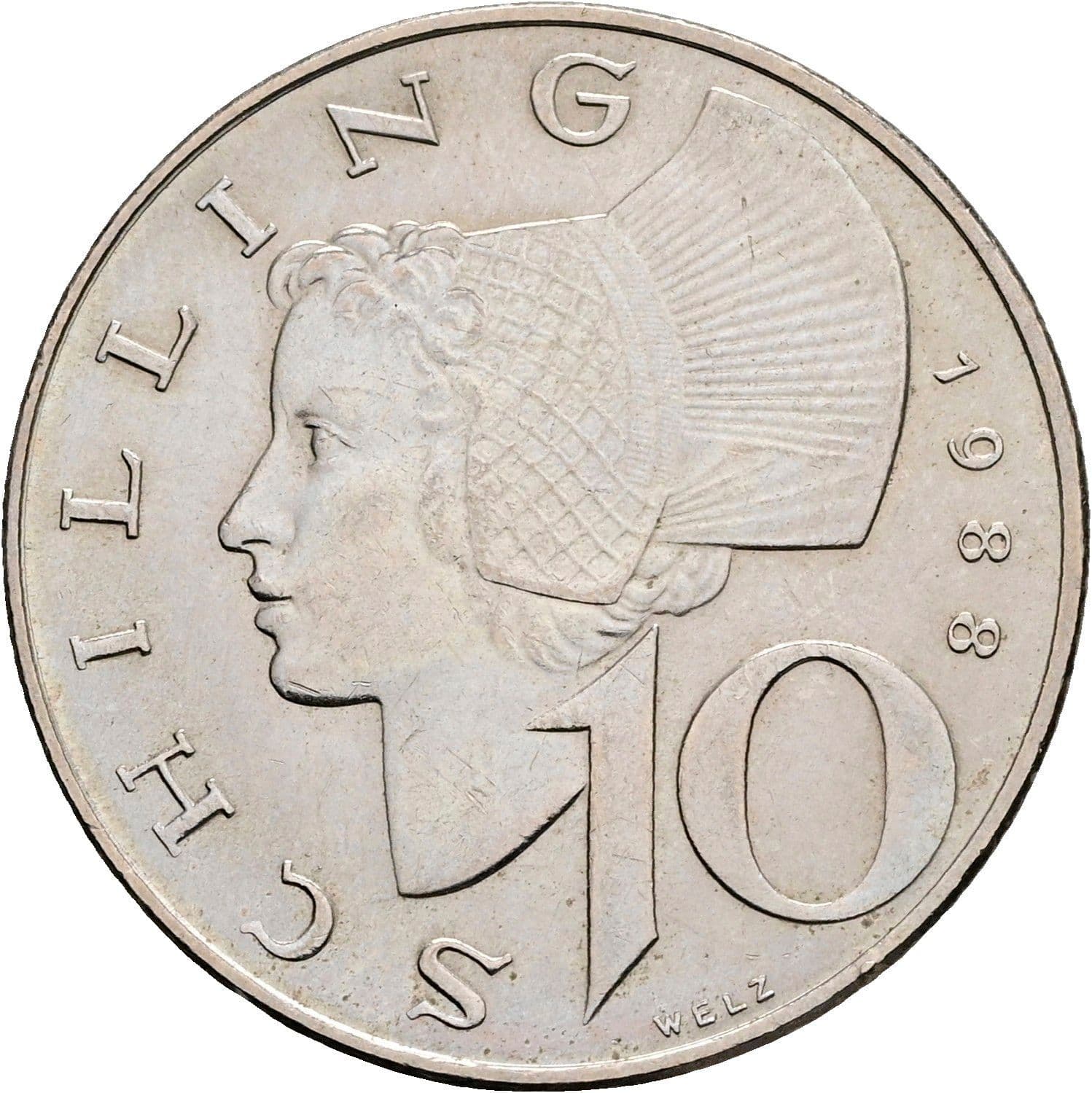 10 Schilling 1988 – Vorderseite