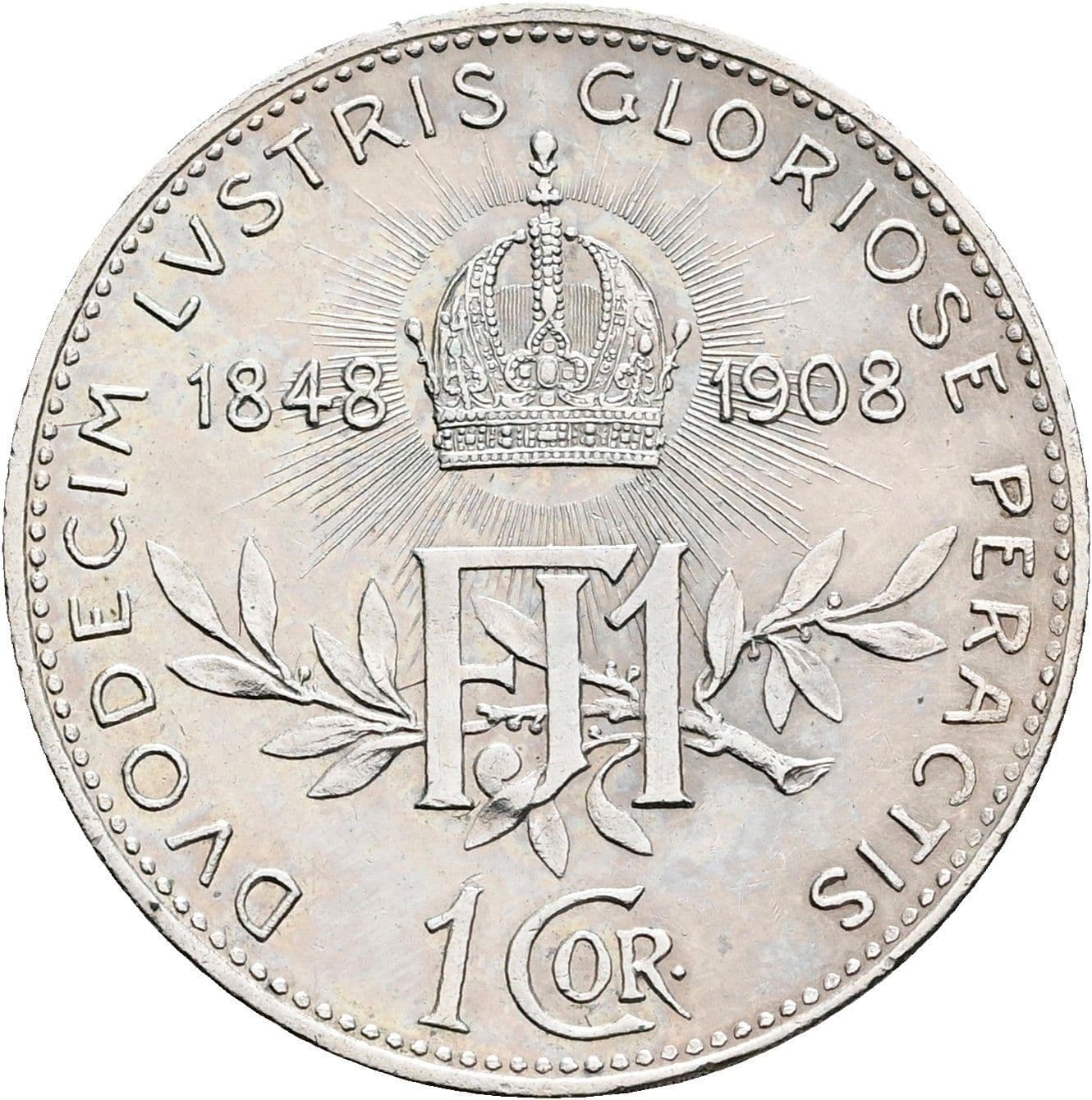 1 Krone Franz Joseph I. 1848-1916 1908 – Rückseite