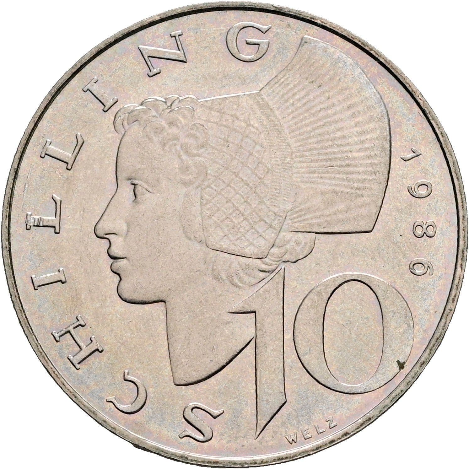 10 Schilling 1986 – Vorderseite