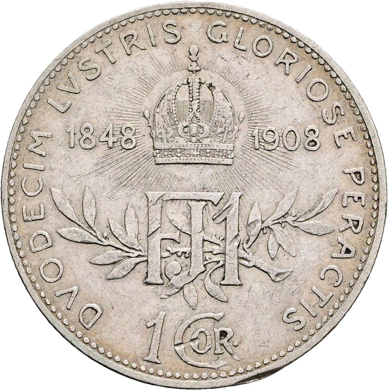 1 Krone Franz Joseph I. 1848-1916 1908 – Rückseite
