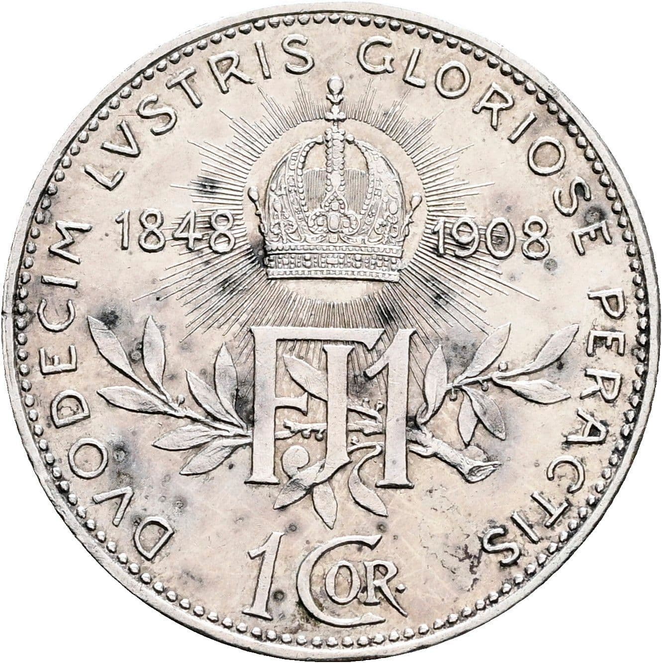 1 Krone Franz Joseph I. 1848-1916 1908 – Rückseite