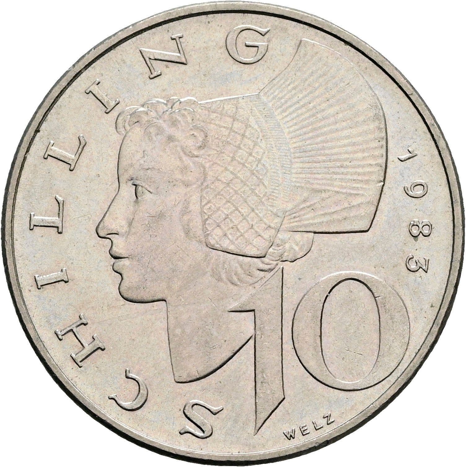 10 Schilling 1983 – Vorderseite