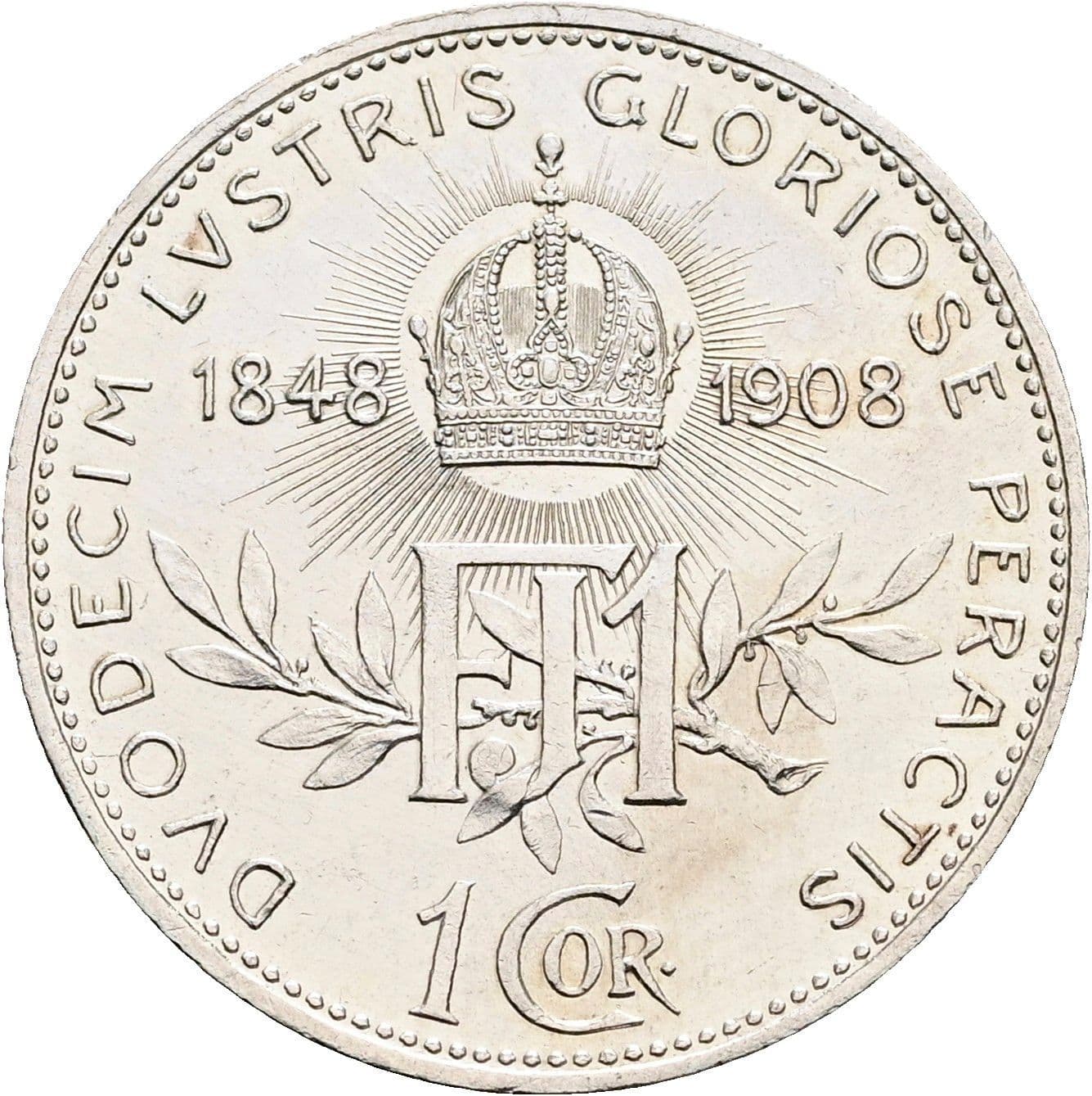 1 Krone Franz Joseph I. 1848-1916 1908 – Rückseite