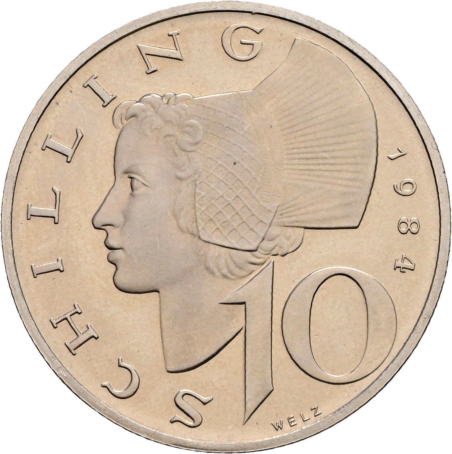 10 Schilling 1984 – Vorderseite