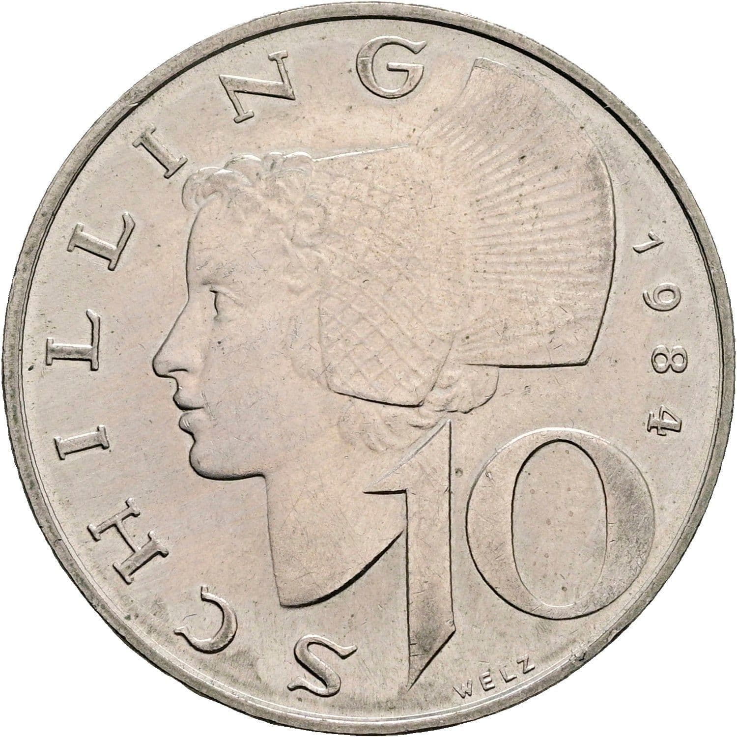 10 Schilling 1984 – Vorderseite