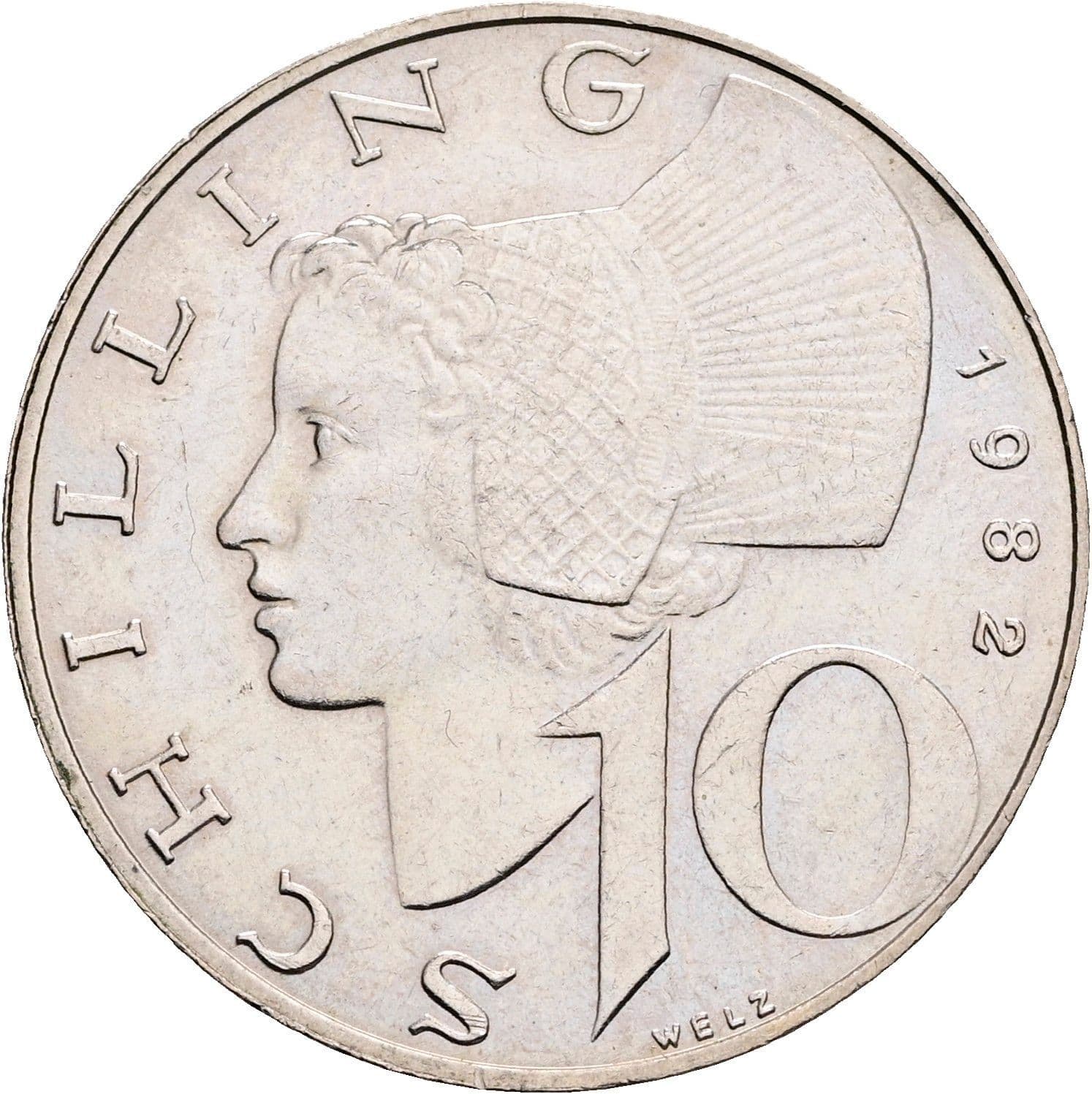 10 Schilling 1982 – Vorderseite