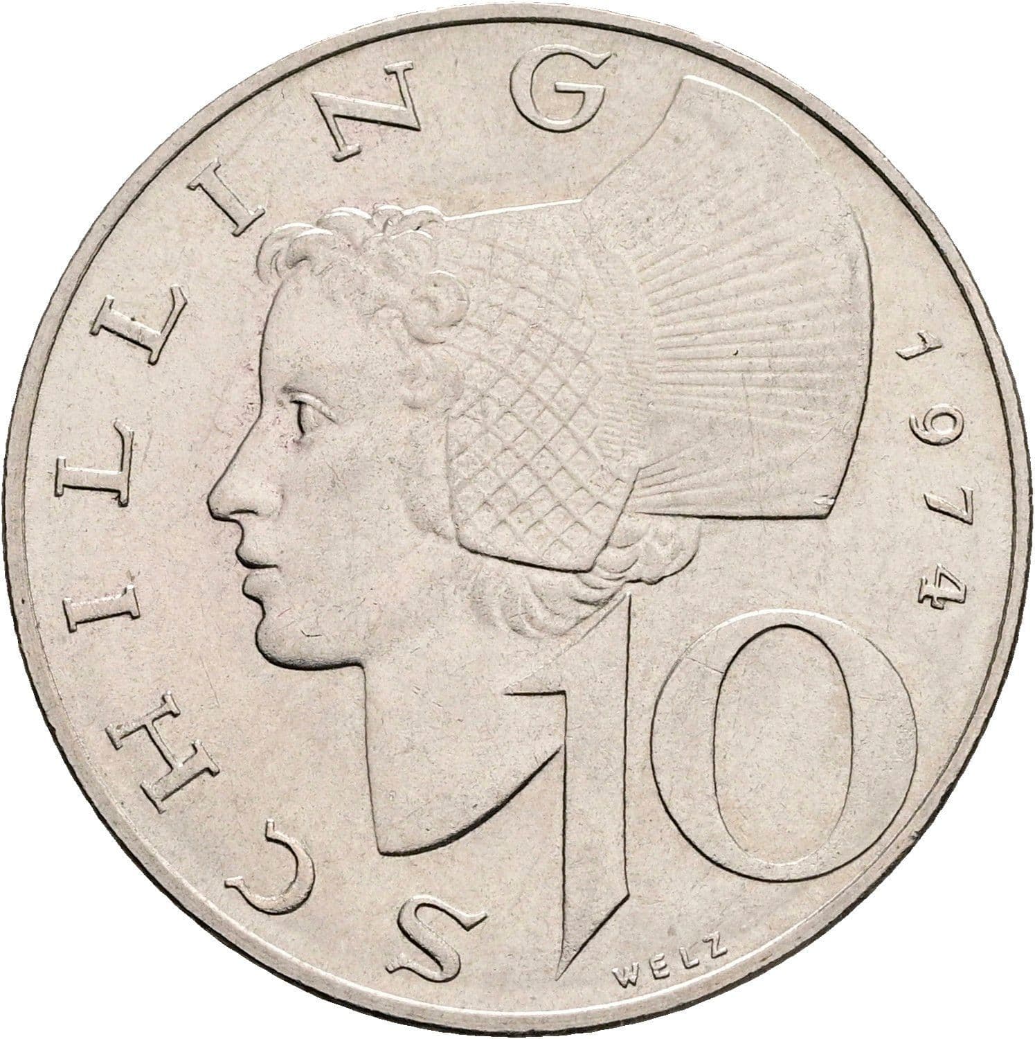 10 Schilling 1974 – Vorderseite