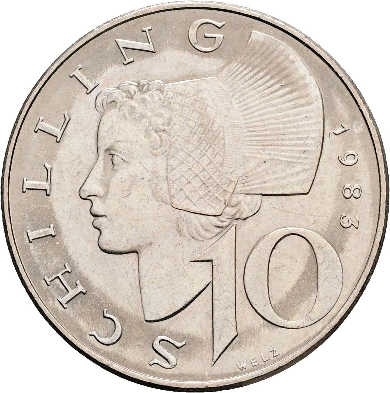 10 Schilling 1983 – Vorderseite