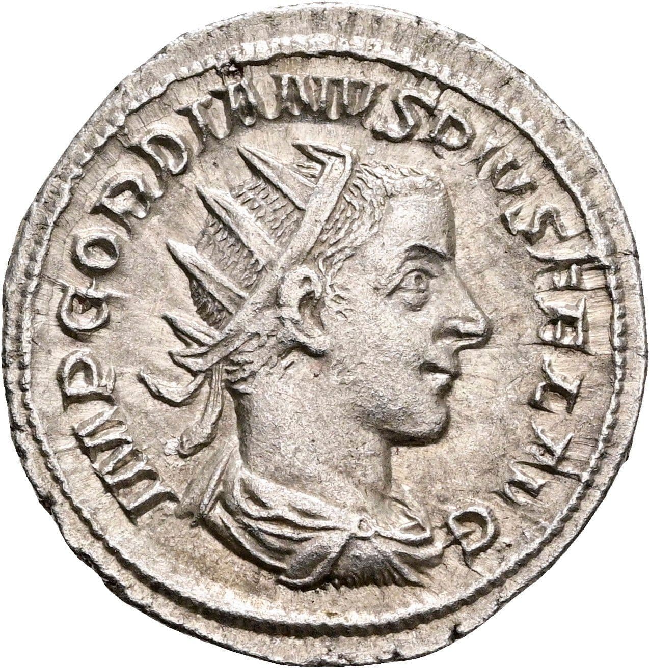 Antoninian Gordianus III. Pius 238-244 AC ohne Jahr – Vorderseite