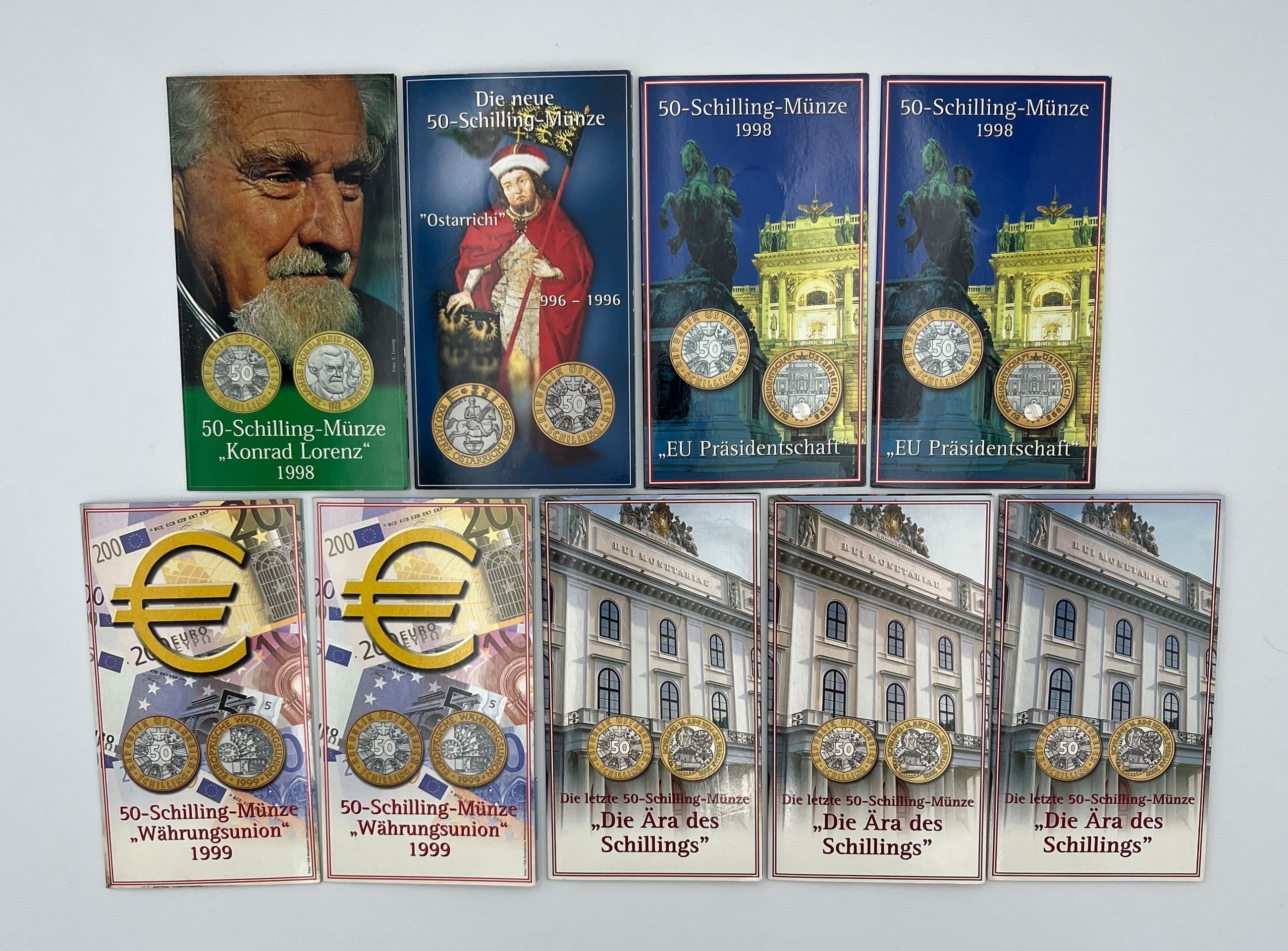 Lot 9 Stück 50 Schilling