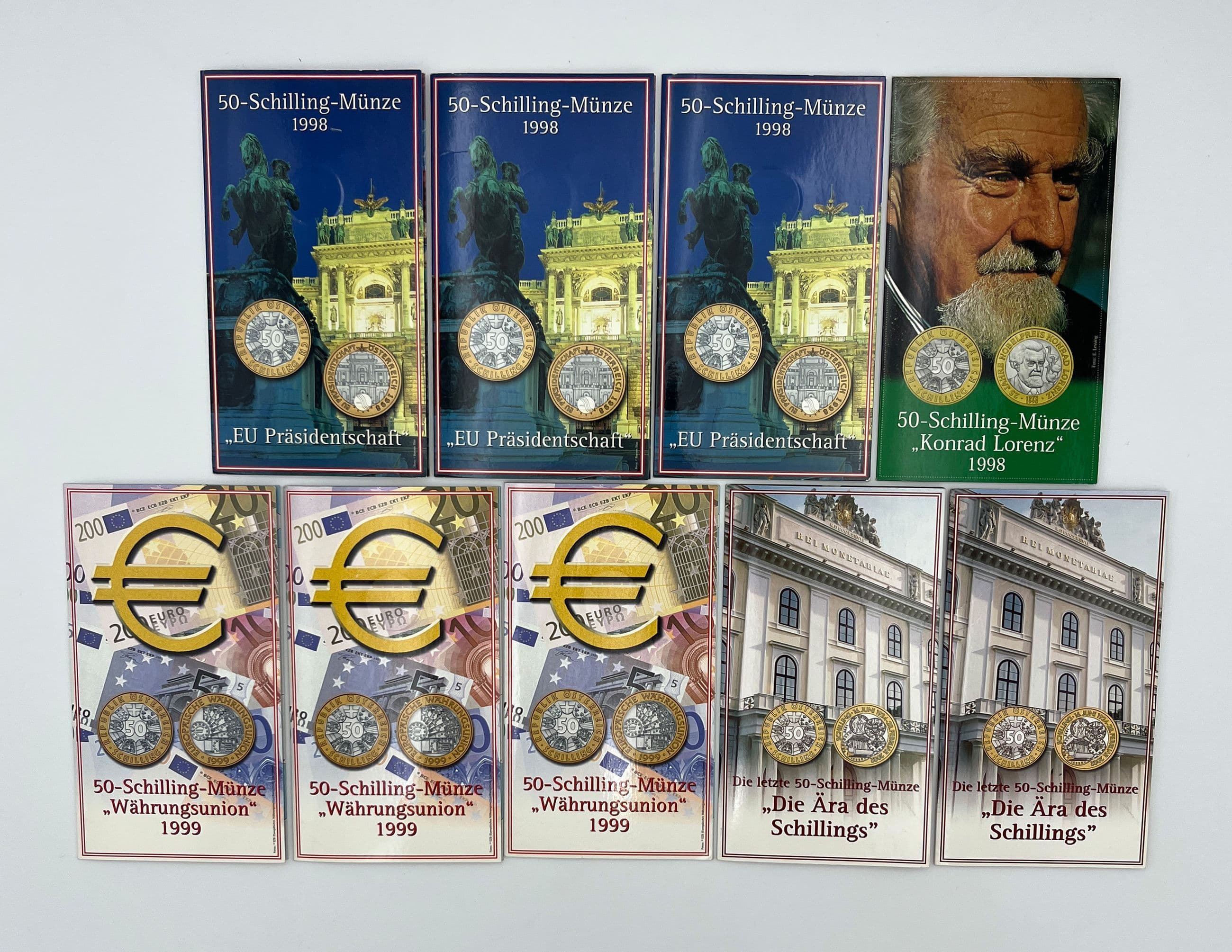 Lot 9 Stück 50 Schilling