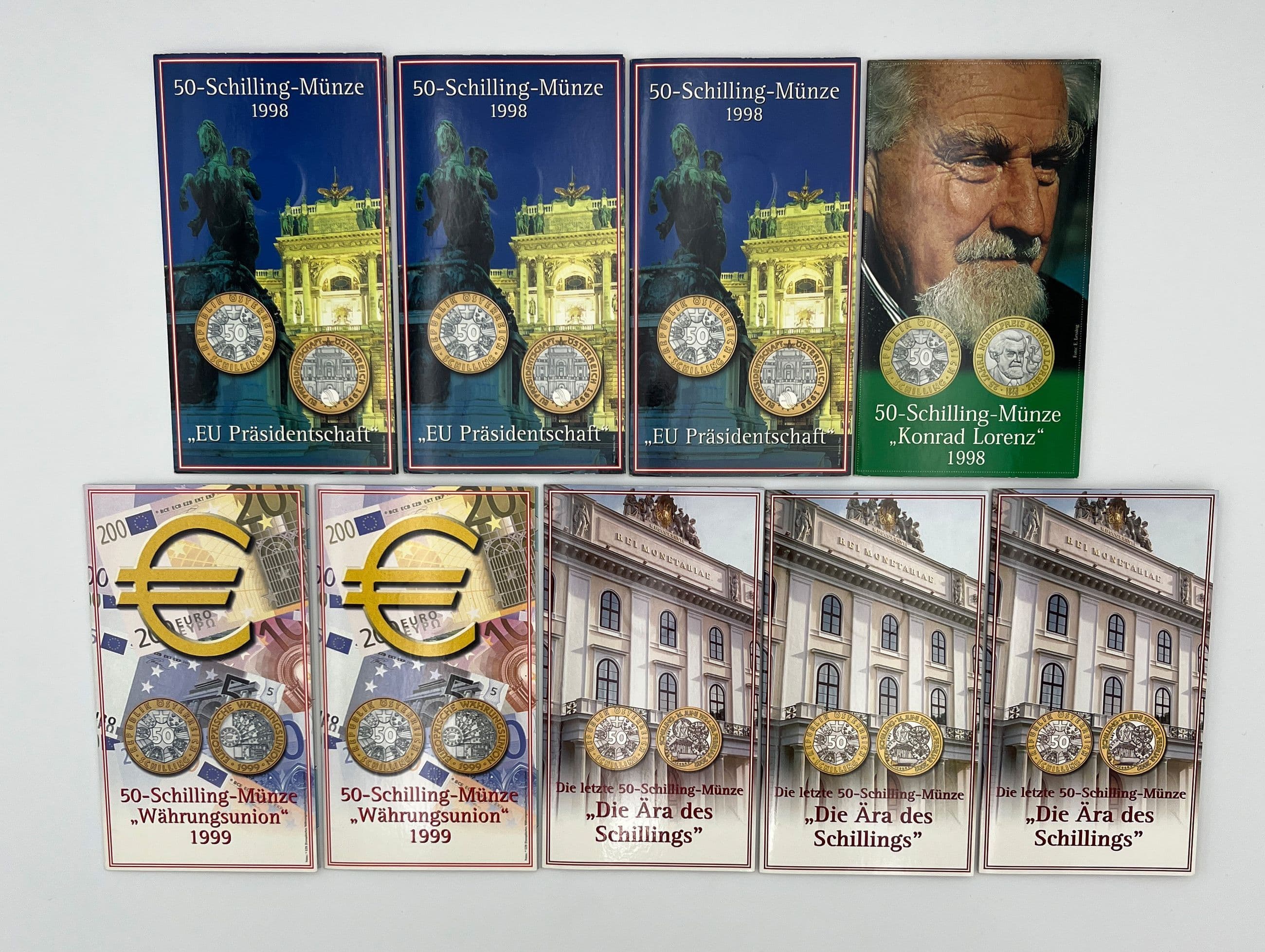 Lot 9 Stück 50 Schilling