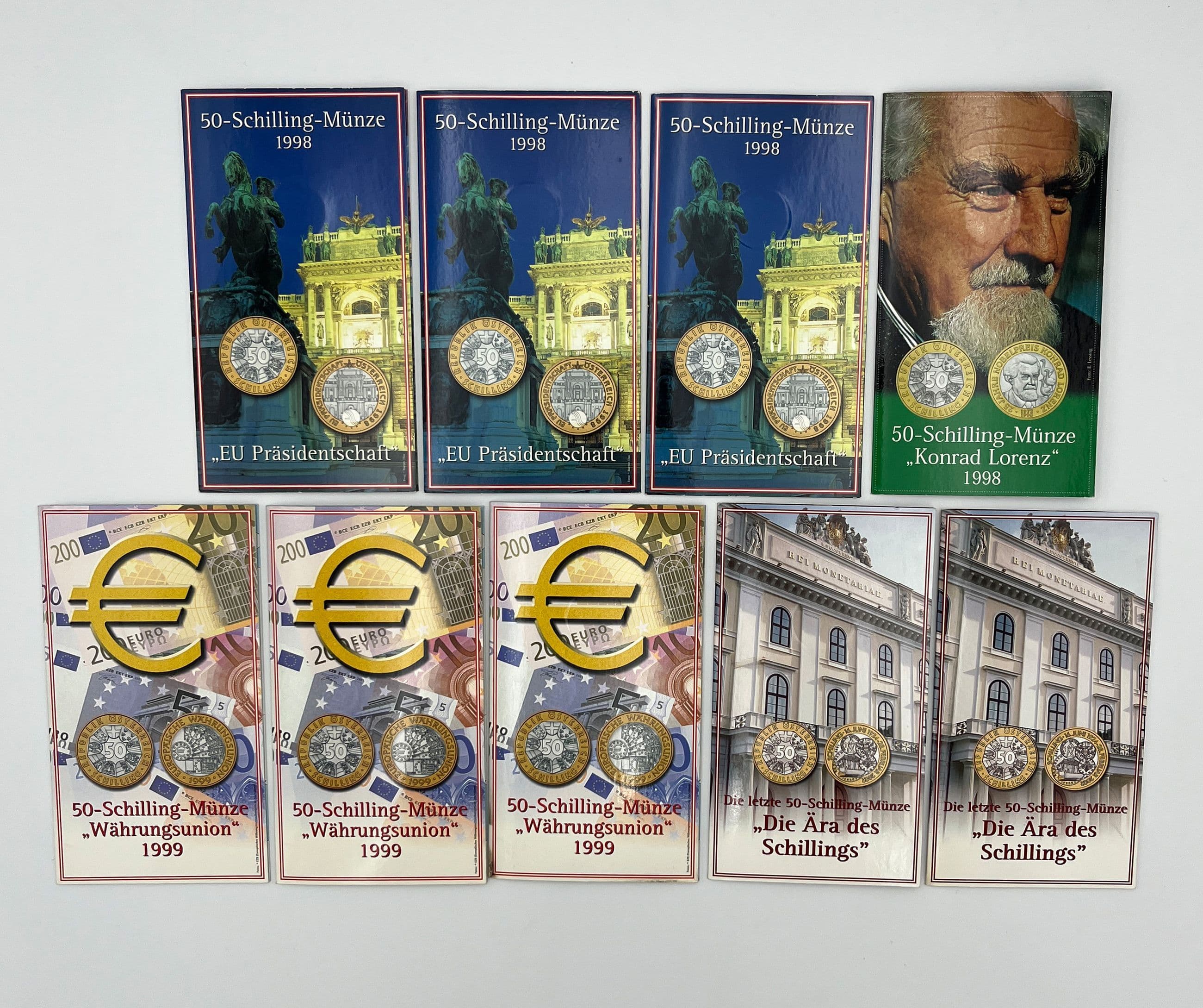 Lot 9 Stück 50 Schilling