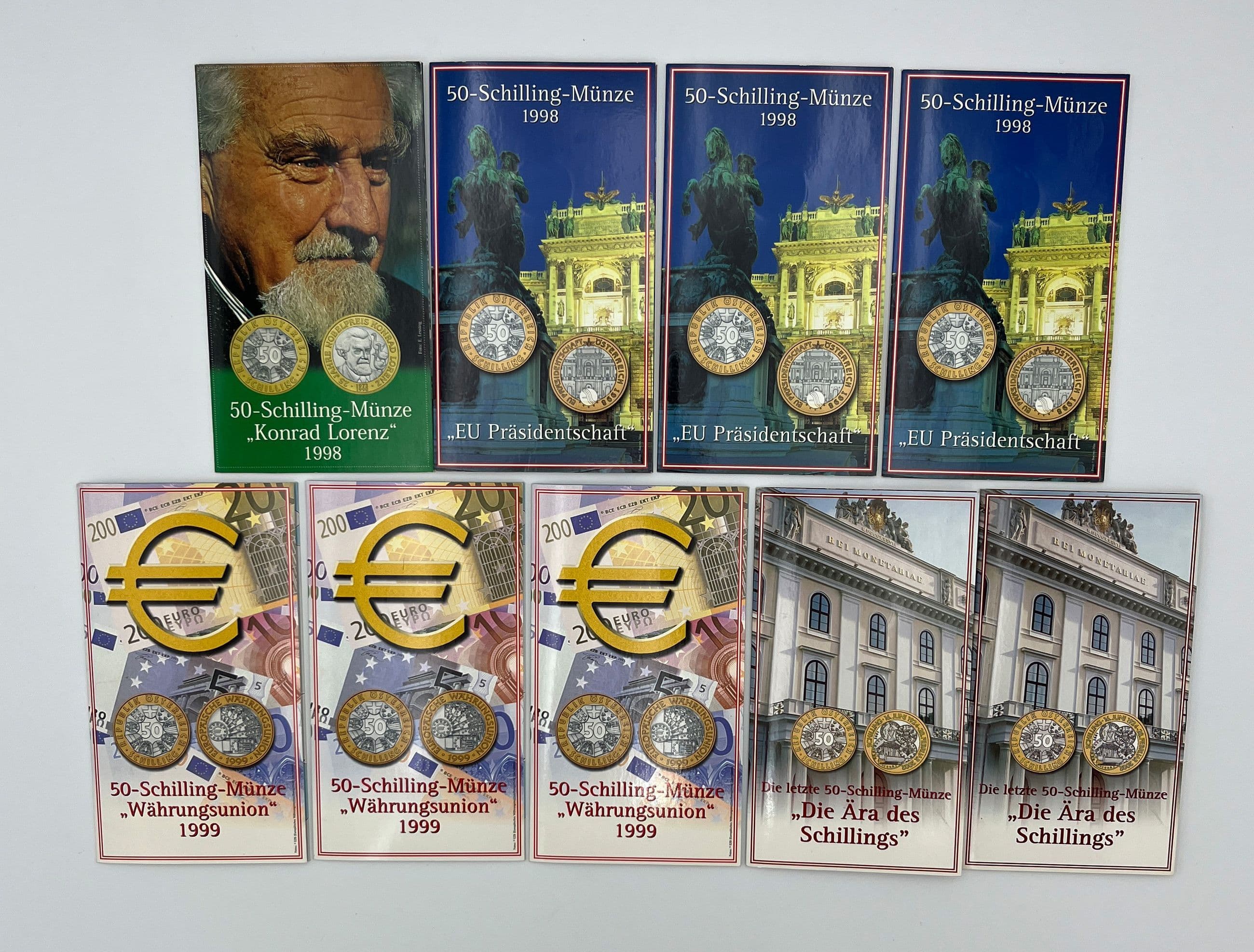 Lot 9 Stück 50 Schilling