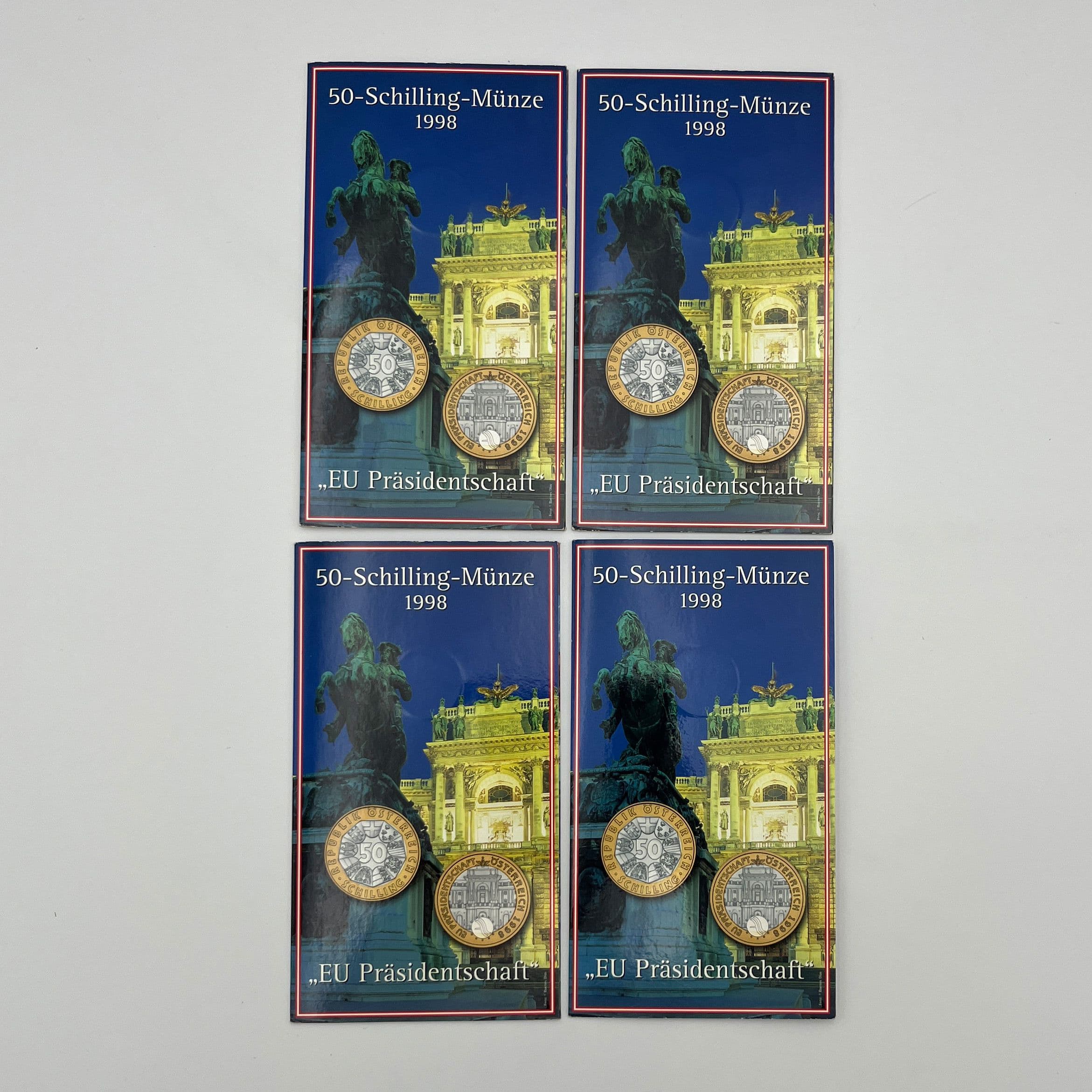 Lot 4 Stück 50 Schilling 1998 – Vorderseite