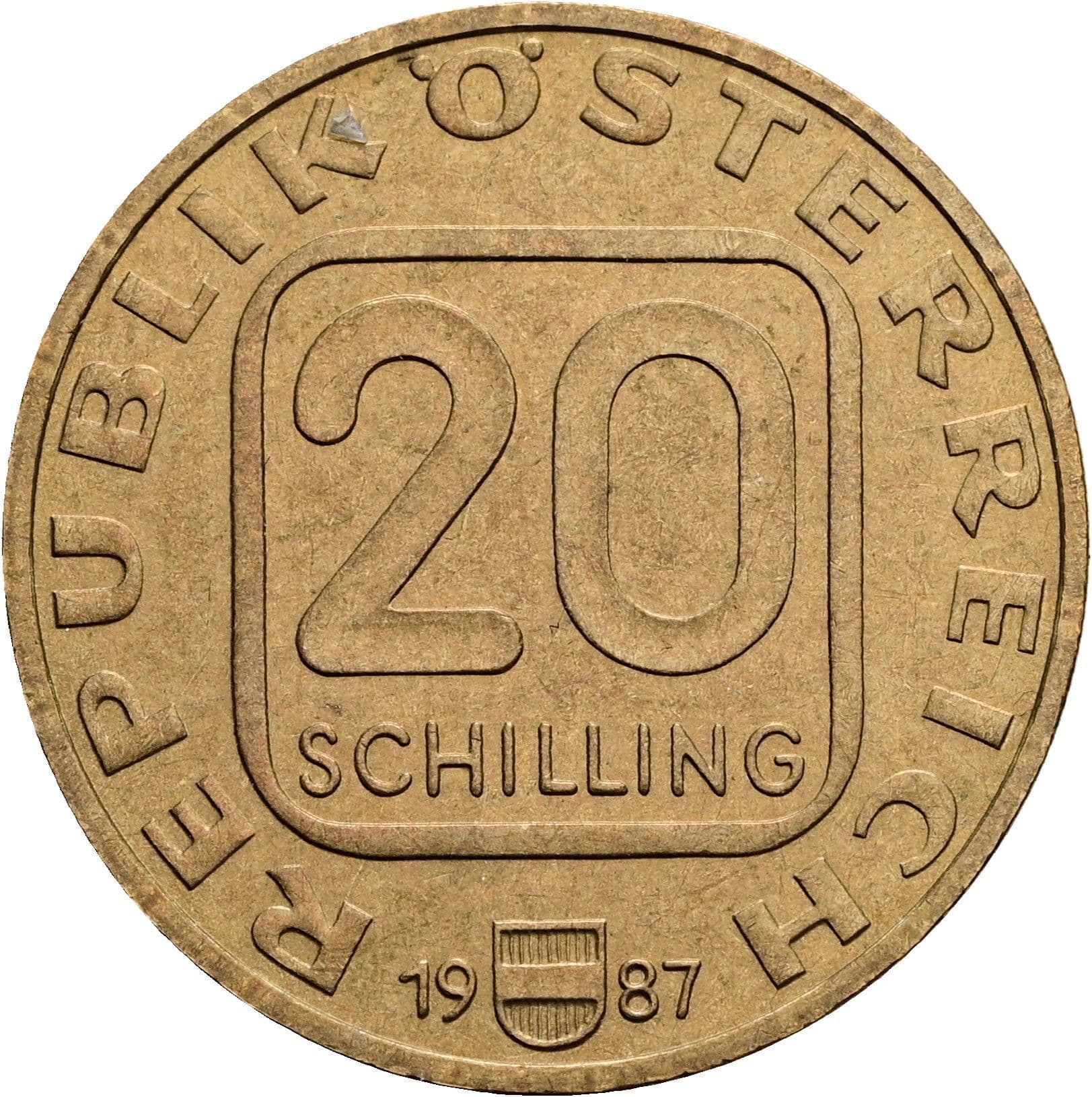 20 Schilling 1987 – Vorderseite