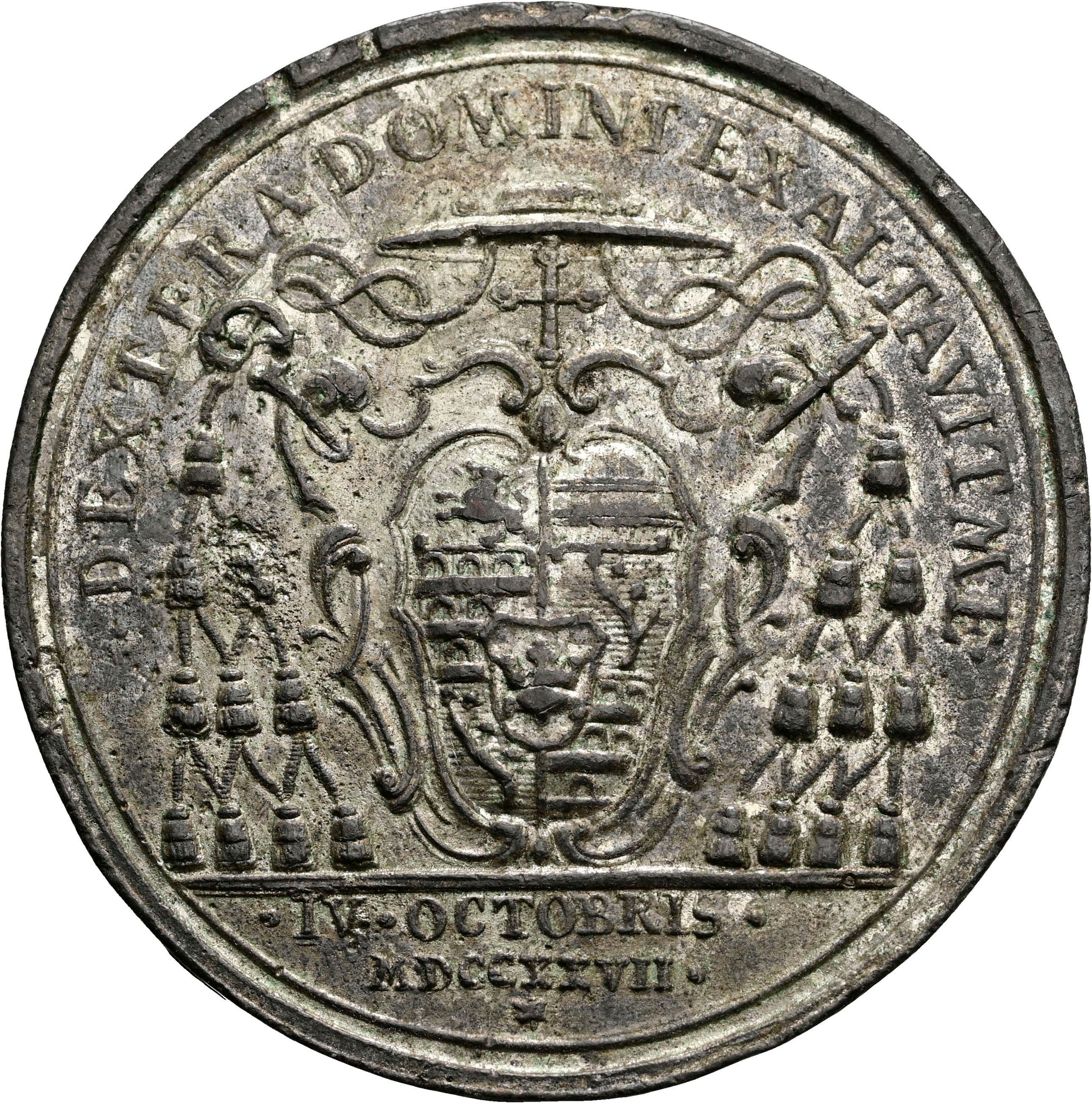 Zinngussmedaille auf die Wahl