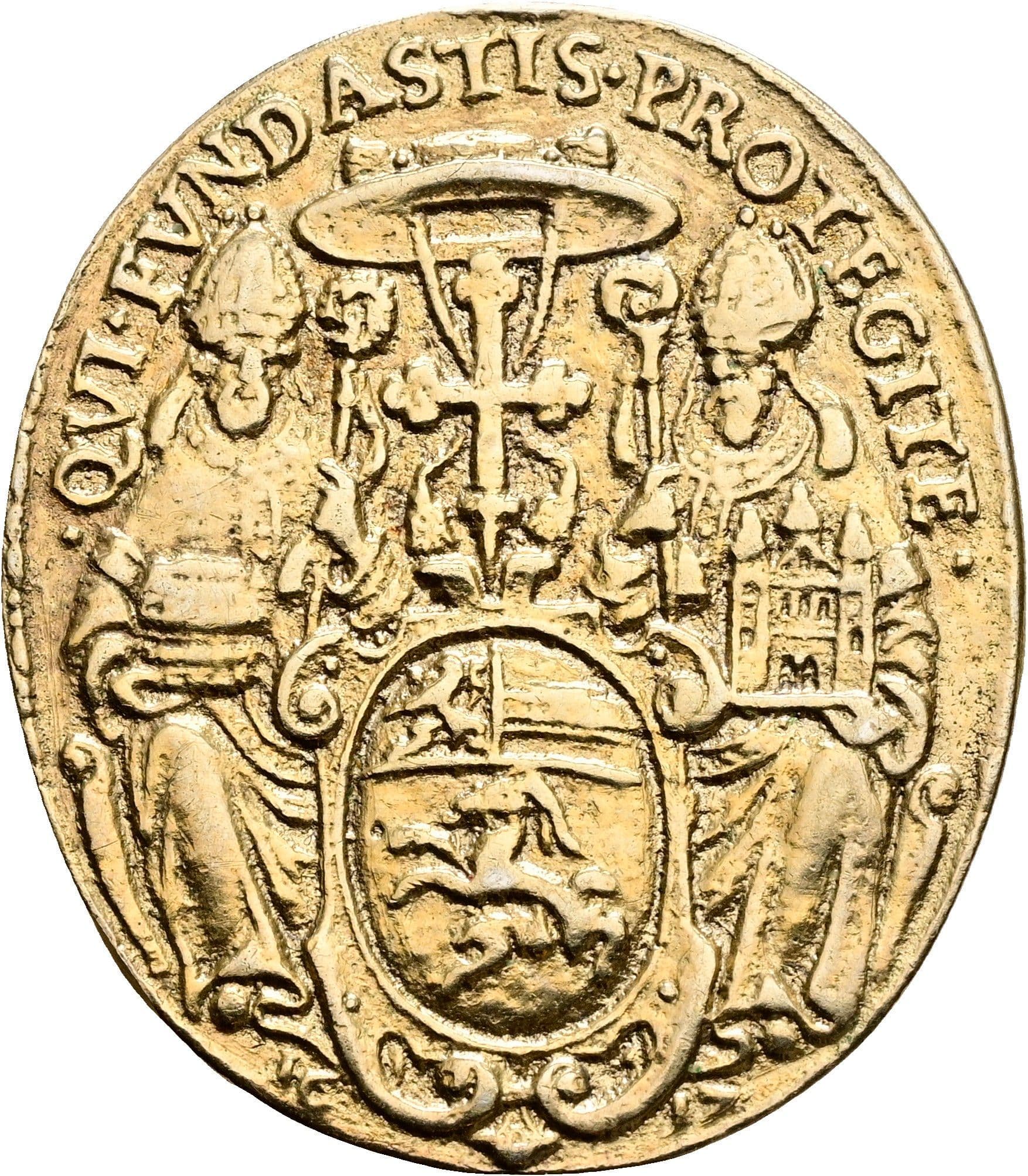 Alter Guss der Portraitmedaille