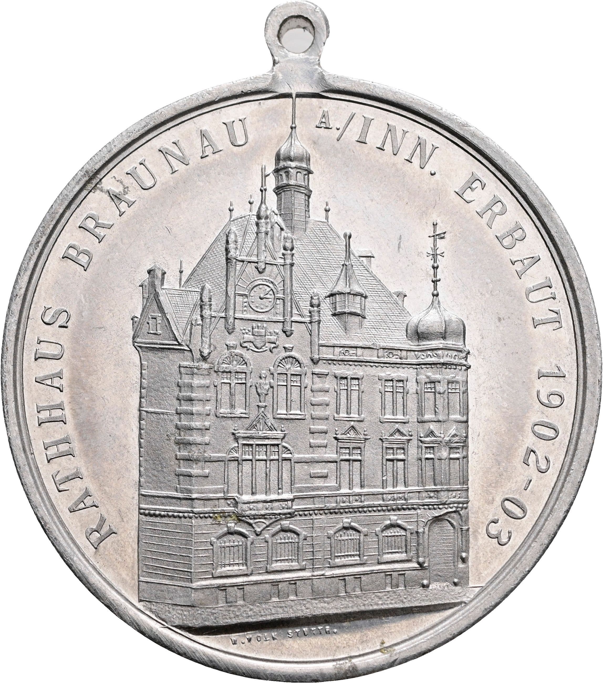 Medaille zum 700-Jahr Jubiläum d. Stadterhebung v. Braunau/Inn
