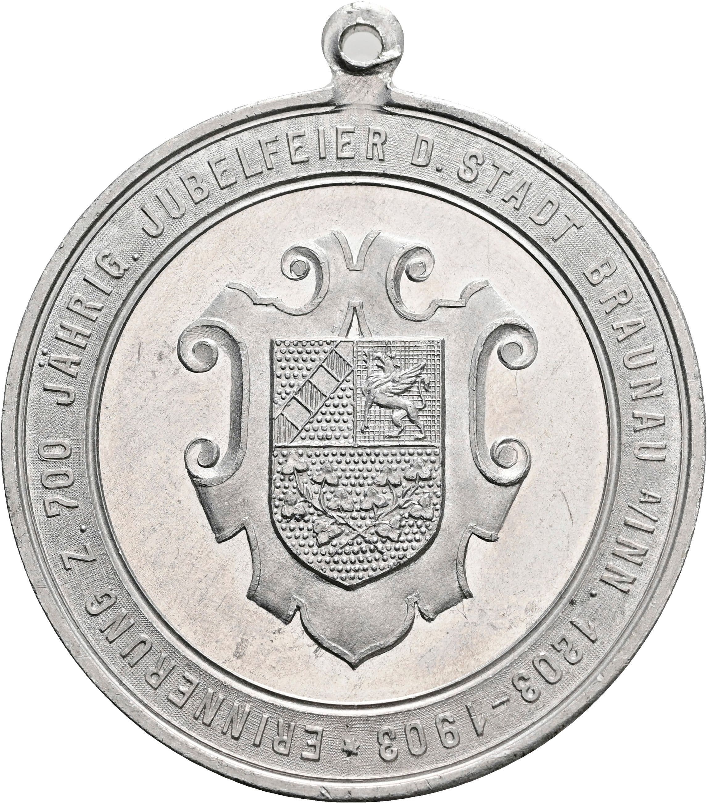 Medaille zum 700-Jahr Jubiläum d. Stadterhebung v. Braunau/Inn