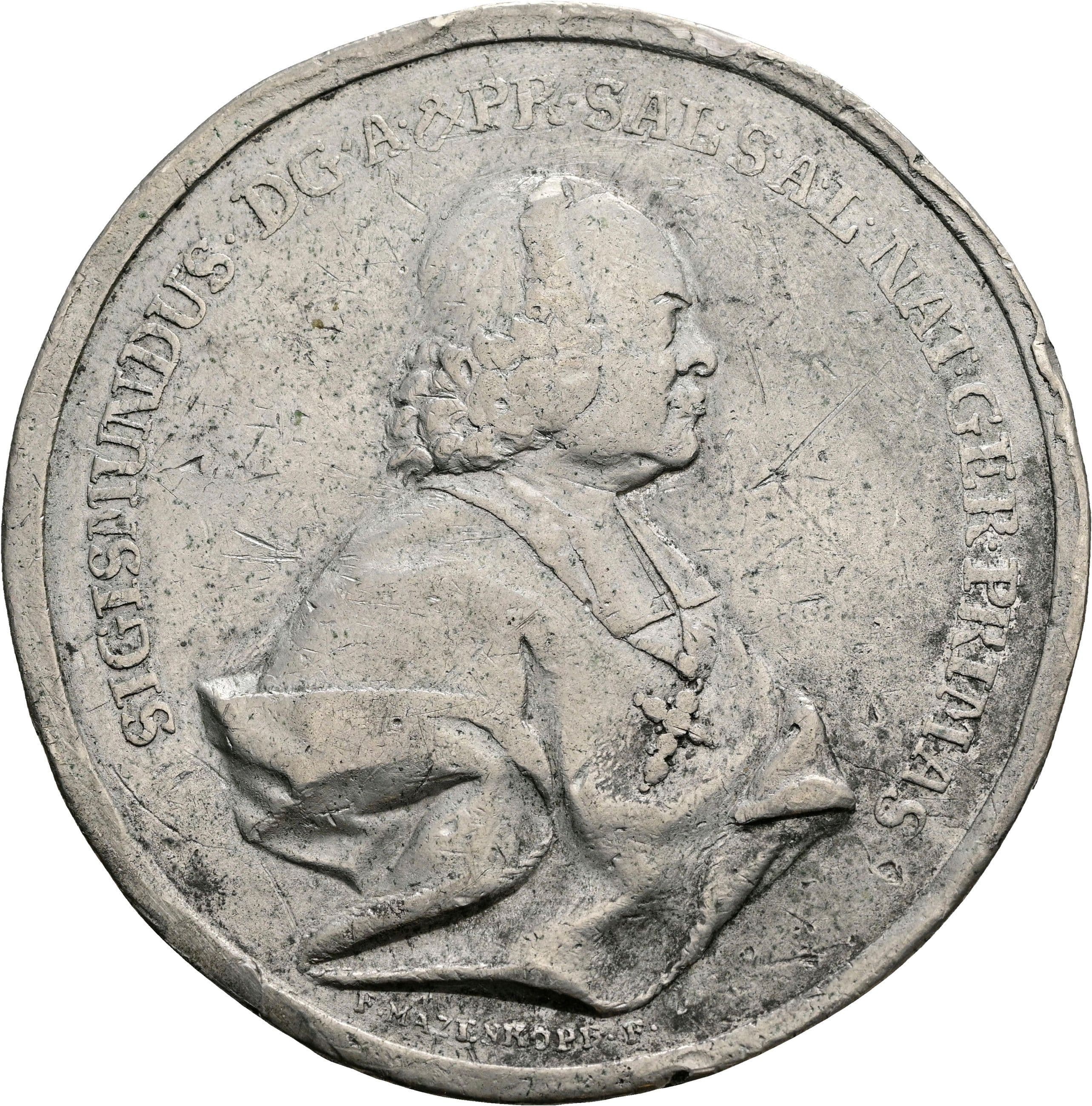 Bleimedaille auf die Vollendung des Sigmundtores