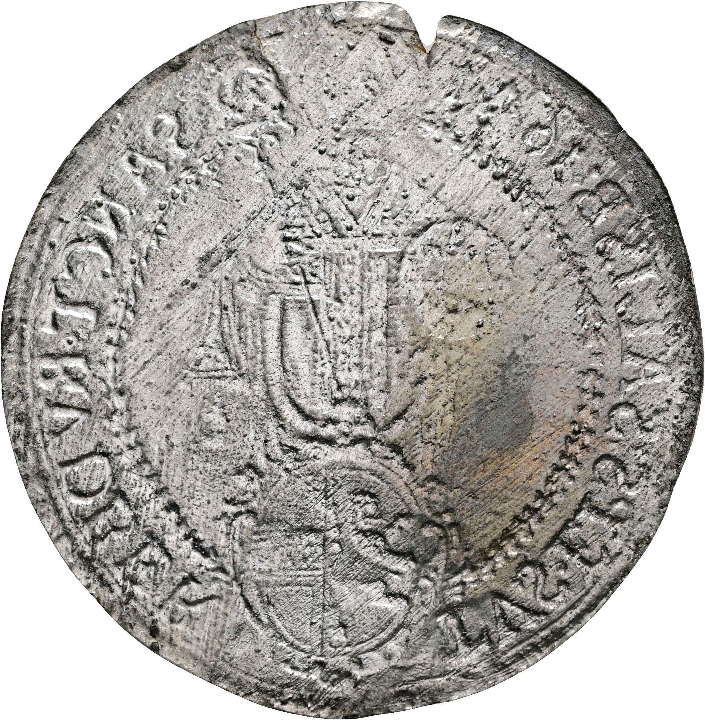 Talerstempel Probeabschlag auf Silberblech